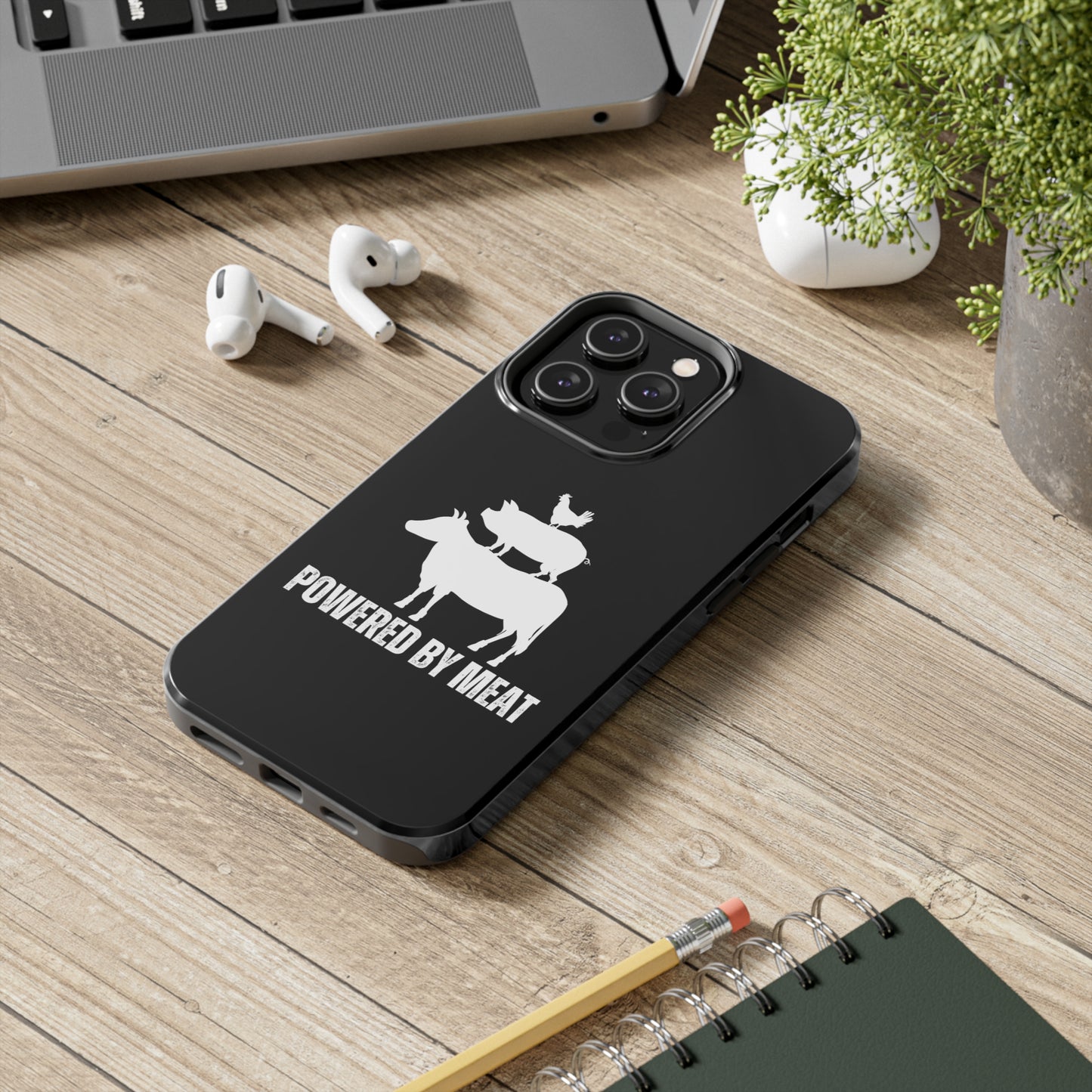 Carnivore Phone Case Powered By Meat Funny Phone case for Carnivore gift for Lion Lover gift for him or her