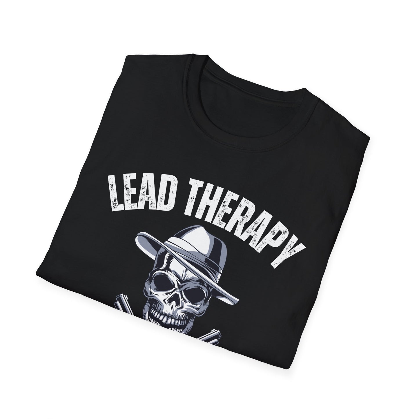 Lead Therapy Gun Lover T-Shirt, Shooting Range Skull Pistol Tee, Firearms Enthusiast Gift, Second Amendment Shirt,