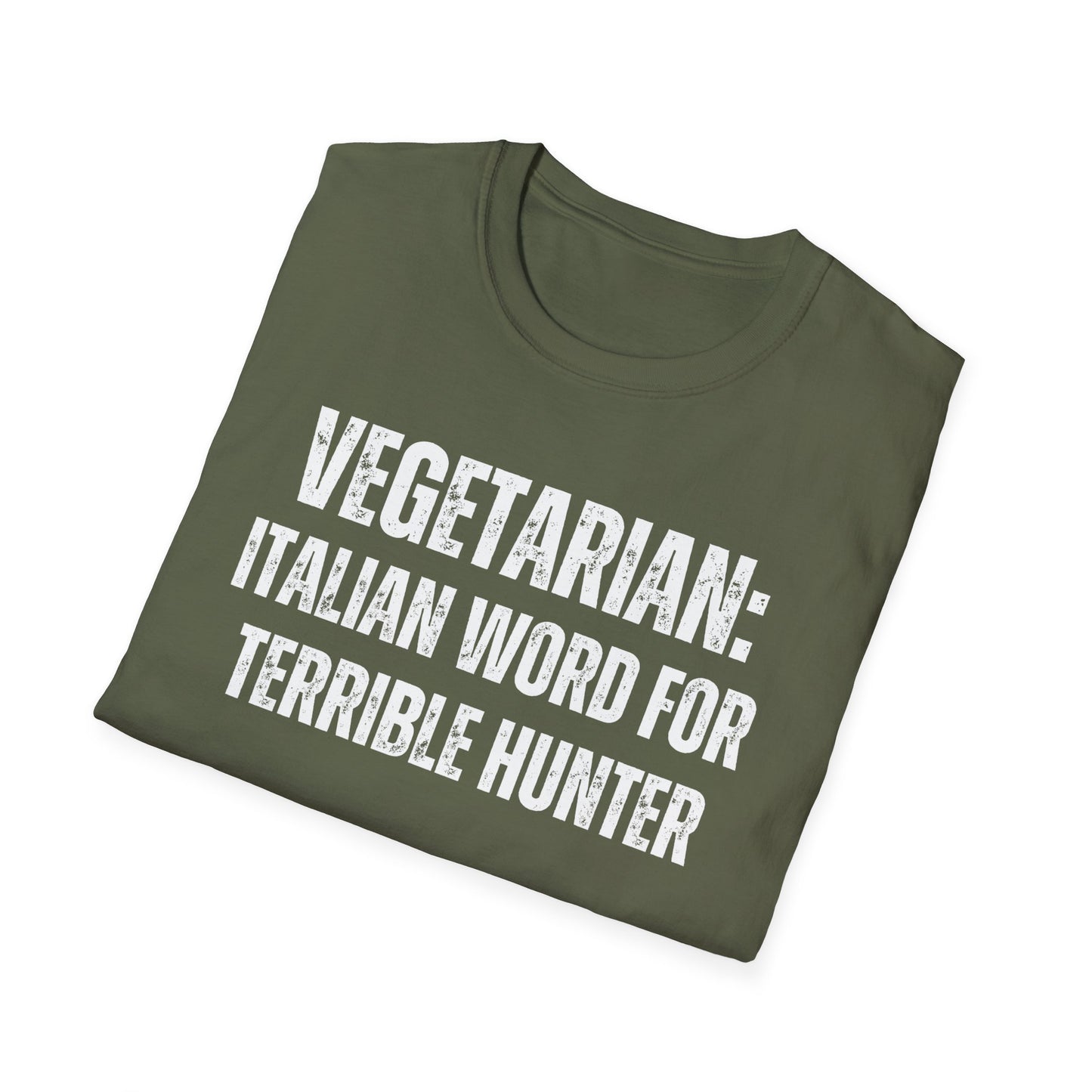 Hunting T Shirt for Funny Hunting Shirts for Hunter gift for Outdoors man gifts for hunting Season VEGETARIAN Definition for Terrible Hunter