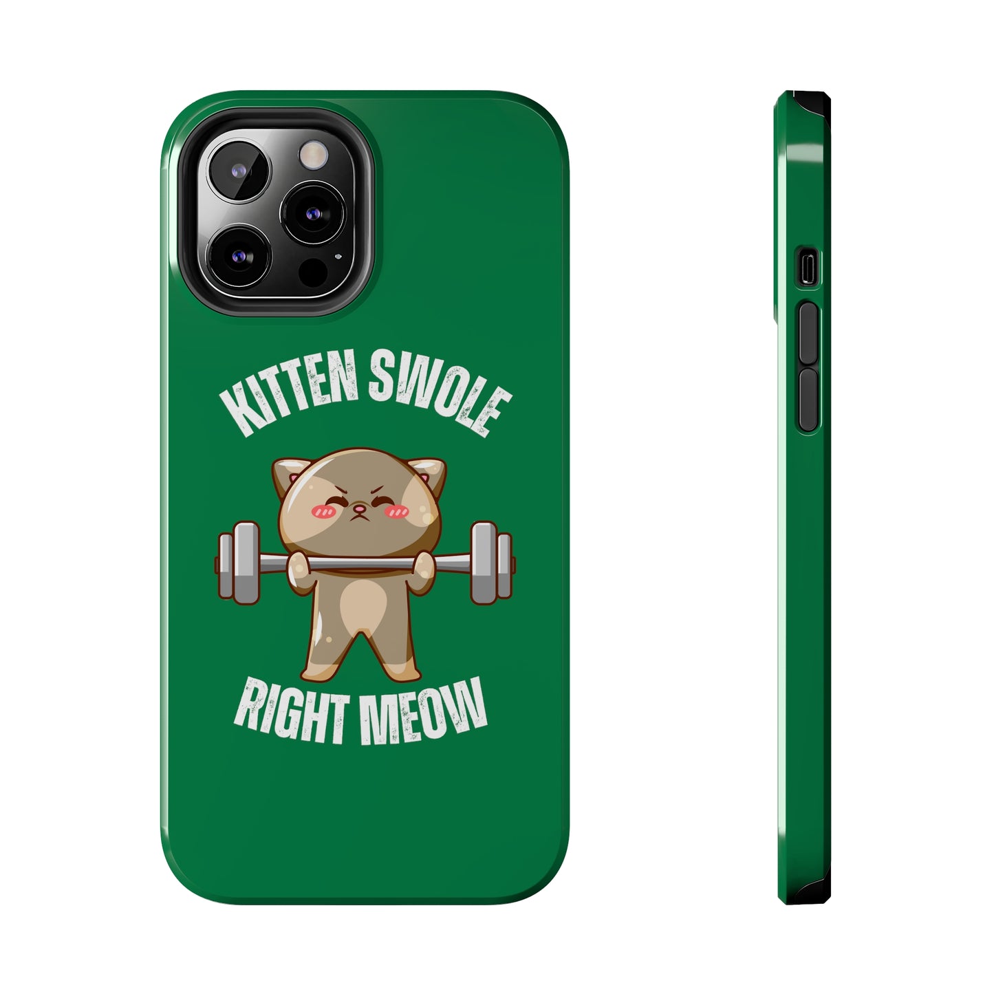 Funny Cat iPhone case for Gym Lover gift Cat Weightlifting Cat Lifting Weights Phone case for Workout Lover gift for Fitness enthusiast