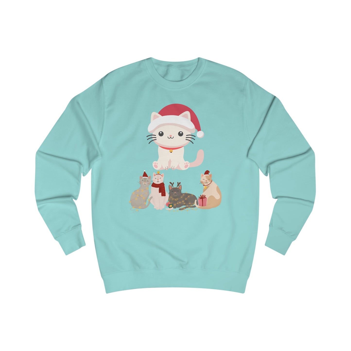 Kitten Christmas Sweatshirt for Christmas gifts for Women Sweatshirts shirts for Winter gift for Her Cute Cat Sweatshirt for Cat Lady gifts