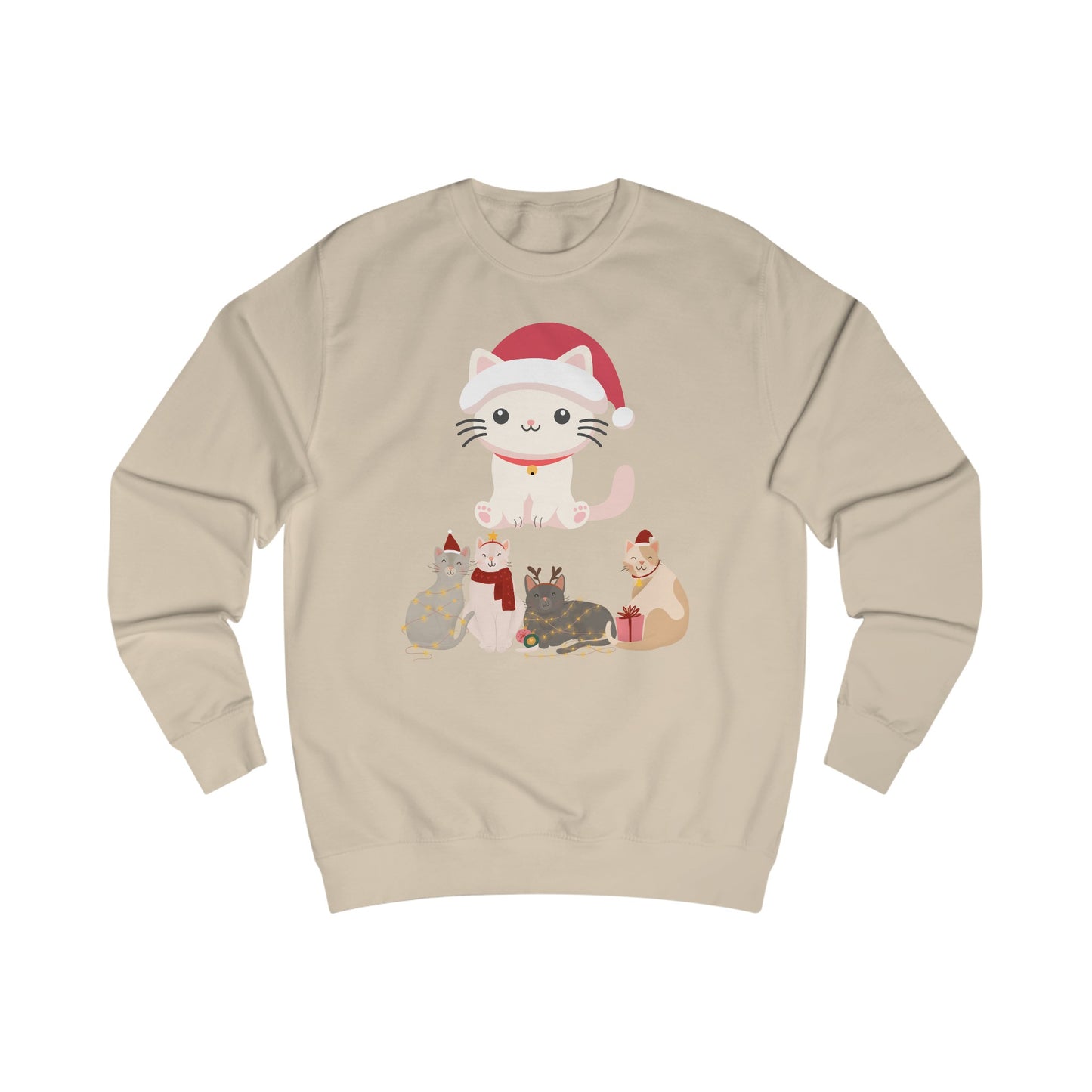Kitten Christmas Sweatshirt for Christmas gifts for Women Sweatshirts shirts for Winter gift for Her Cute Cat Sweatshirt for Cat Lady gifts