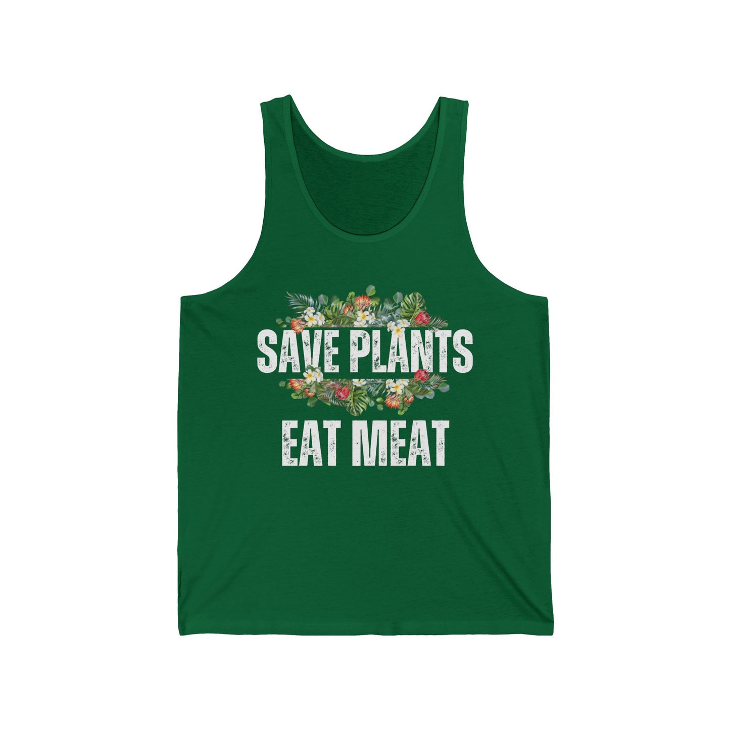 Eat Meat Tank Top For Carnivore Diet Tshirt Save Plants Eat Meat Tank Tops Funny Meat Pun BBQ quote Shirt for Funny Saying T-shirt for him