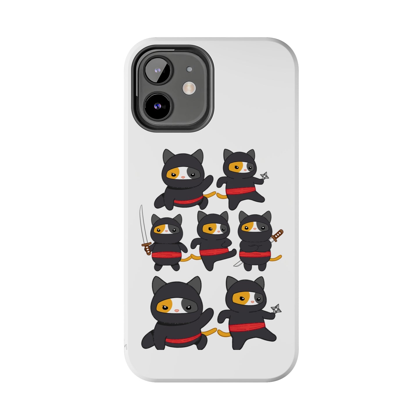 Funny Cat iPhone case for Cat Lover gift for Cat Mom gift Funny Cat Phone Case NINJA CATS Case