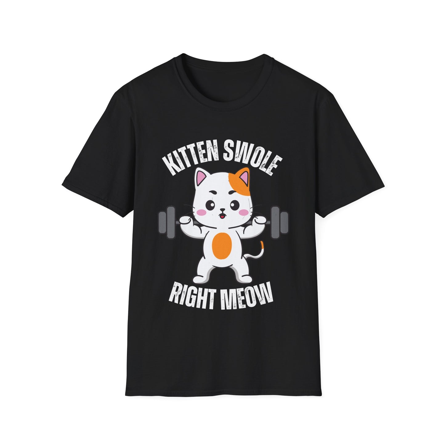 KITTEN Swole Right MEOW Cat T-shirt of Cat Lover gifts for Workout Lover, Funny Cat working out Shirt for Gym Lover gift