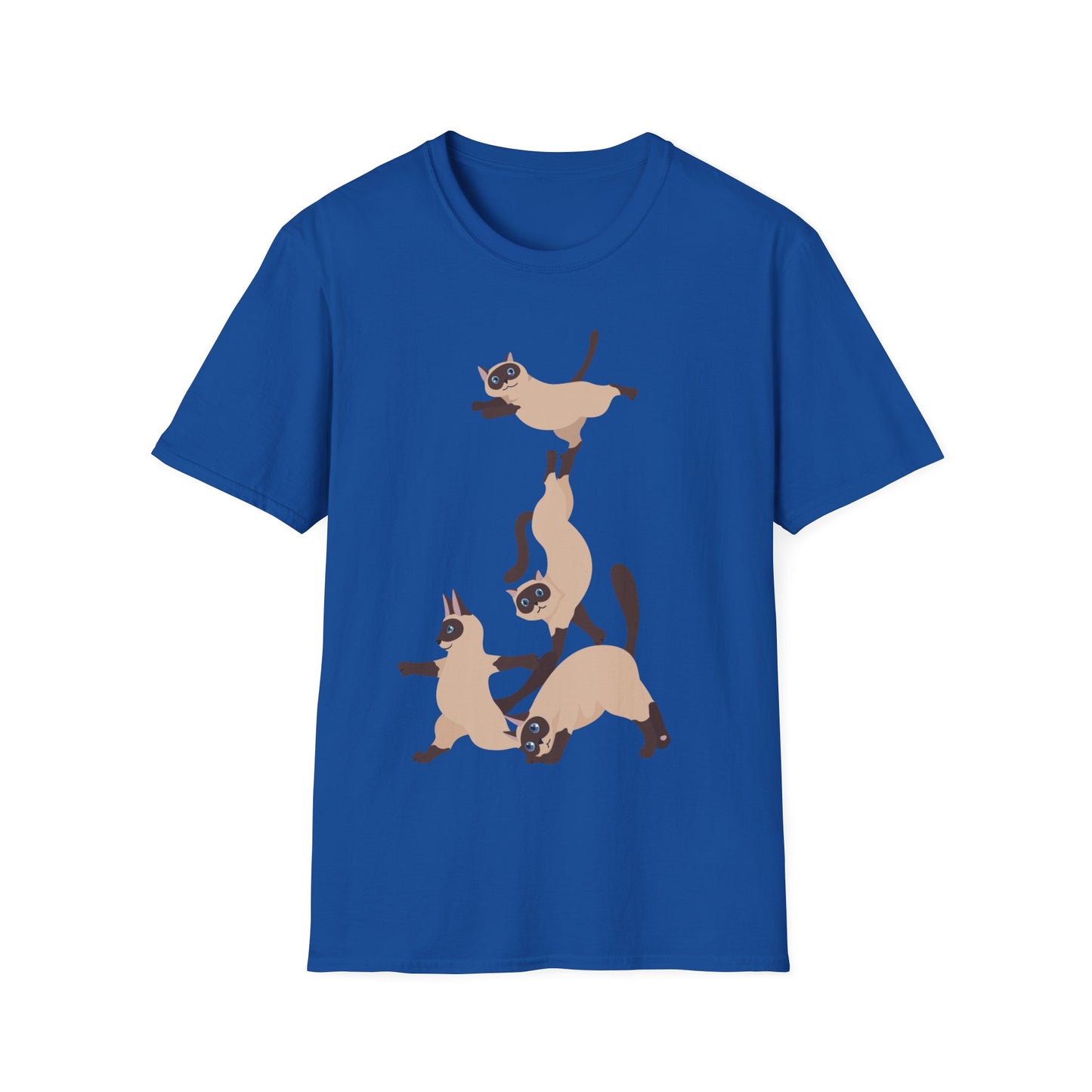 Funny CAT YOGA tee! Siamese Cat's doing yoga! Cat Lover gift for Yoga Lover gift Unisex Soft Cotton T-Shirt