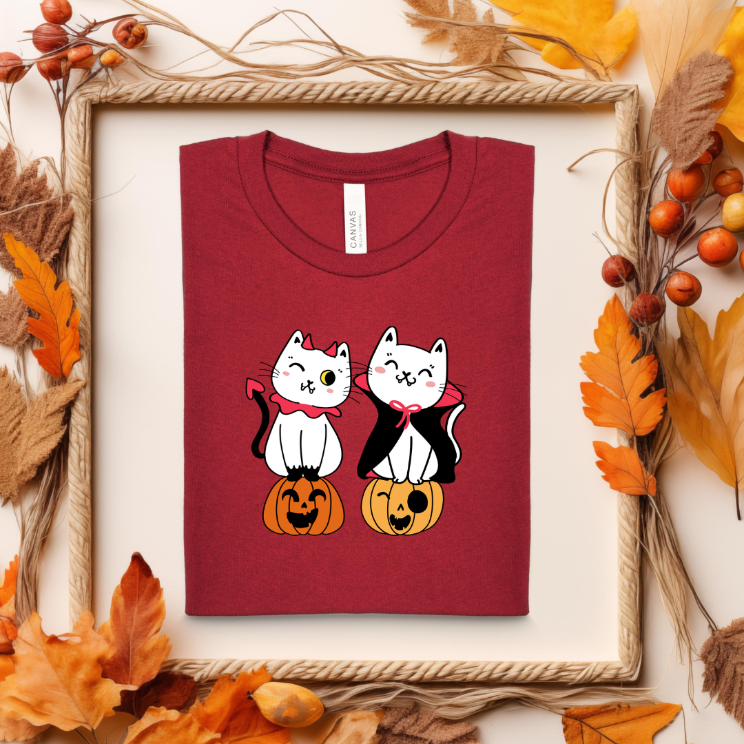 Vampire Cat Shirt for Halloween gifts for Halloween Cats T Shirts for Cat Lady gifts for Cat Lover T Shirts for Cat Mom gifts for Halloween