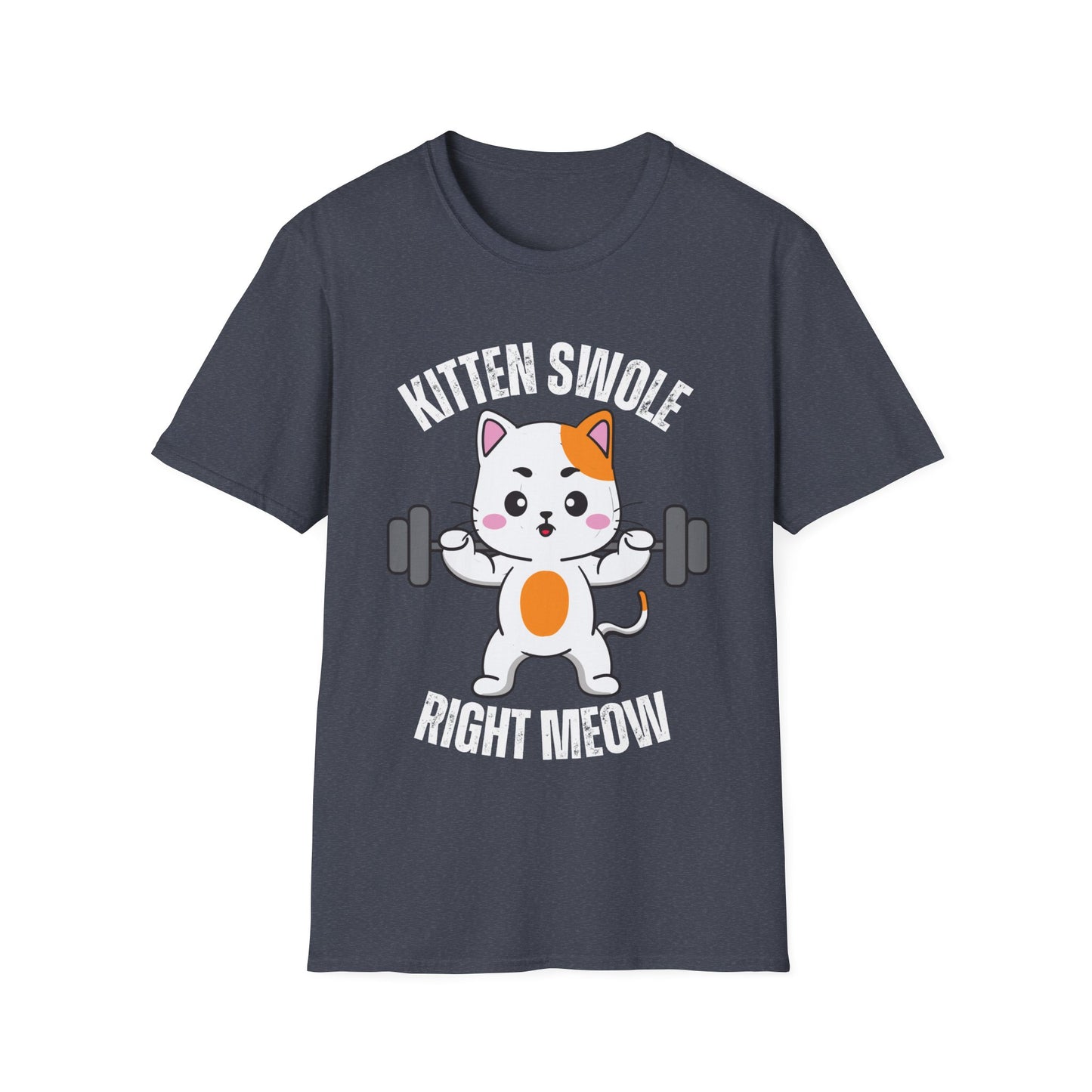 KITTEN Swole Right MEOW Cat T-shirt of Cat Lover gifts for Workout Lover, Funny Cat working out Shirt for Gym Lover gift