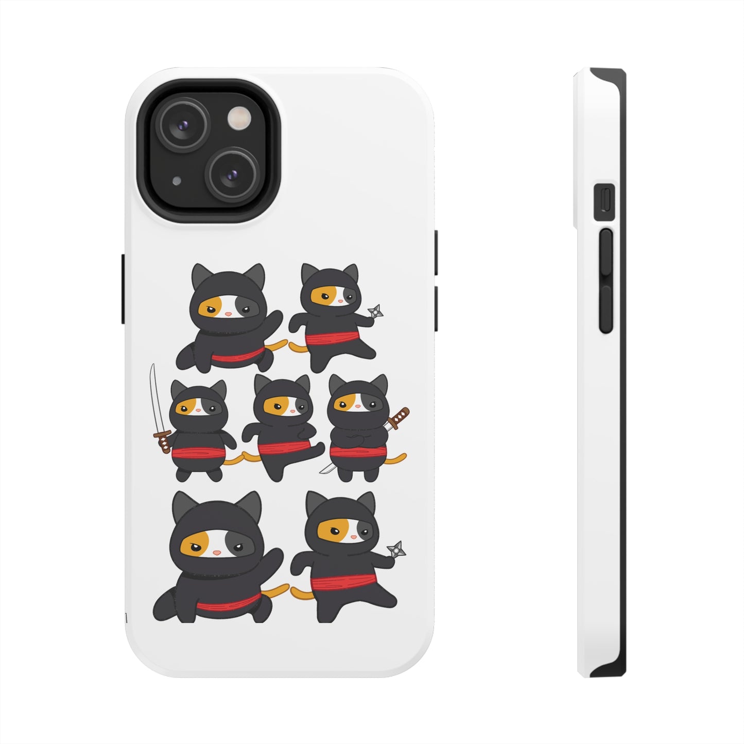 Funny Cat iPhone case for Cat Lover gift for Cat Mom gift Funny Cat Phone Case NINJA CATS Case