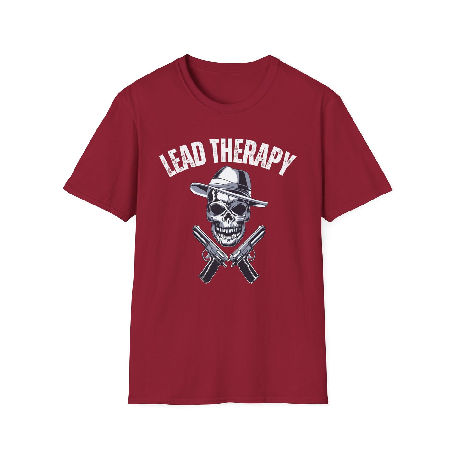 Lead Therapy Gun Lover T-Shirt, Shooting Range Skull Pistol Tee, Firearms Enthusiast Gift, Second Amendment Shirt,