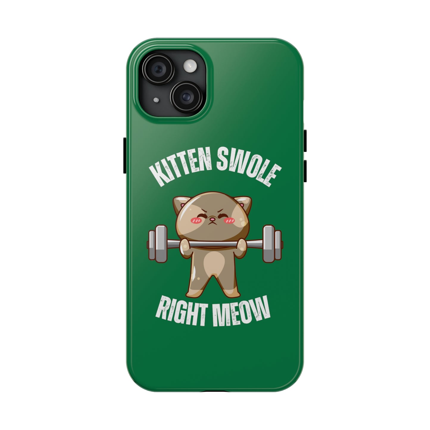 Funny Cat iPhone case for Gym Lover gift Cat Weightlifting Cat Lifting Weights Phone case for Workout Lover gift for Fitness enthusiast
