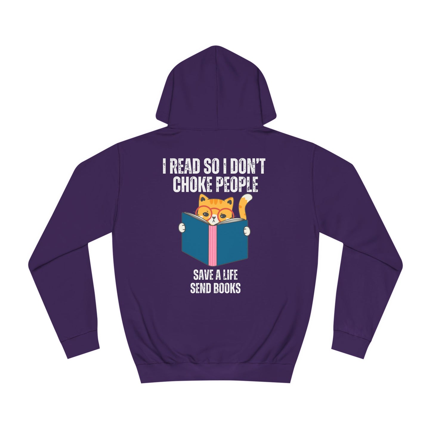 Funny Reading Hoodie for Cat Lover Hoodies for Reading Lover gifts for Bookworm Hoodie for Bookish gifts I Read So I Don't Choke People