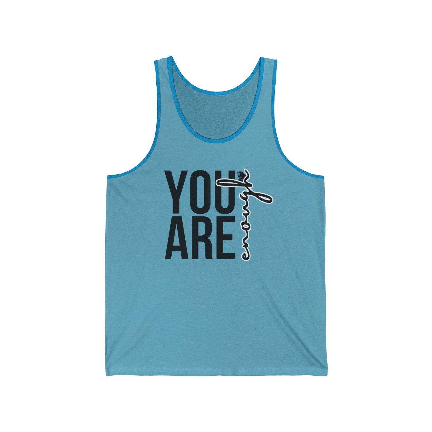 Empowerment Tank Top, Inspirational Sleeveless Shirt, Self-Love Muscle Tee, Positive Affirmation Activewear, You are enough Workout Top