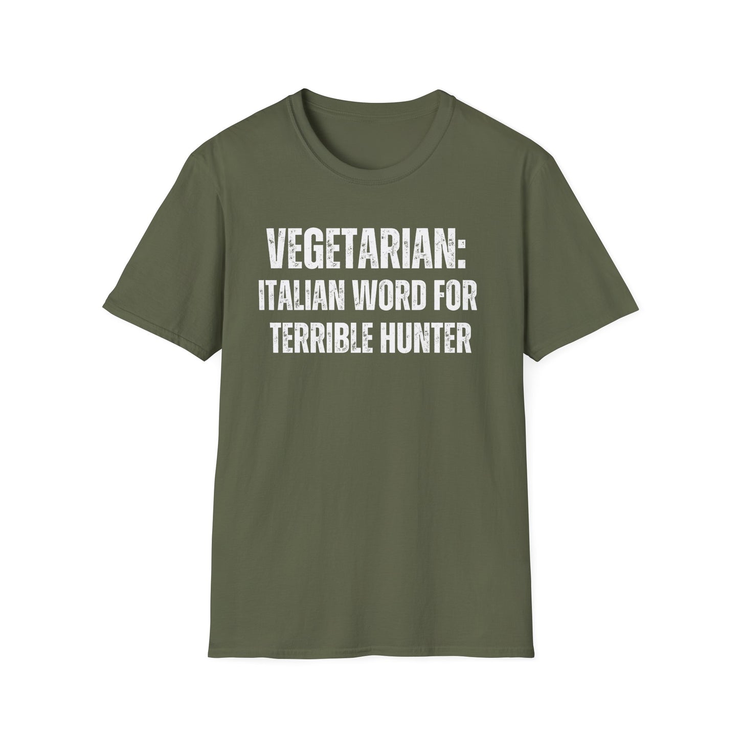 Hunting T Shirt for Funny Hunting Shirts for Hunter gift for Outdoors man gifts for hunting Season VEGETARIAN Definition for Terrible Hunter
