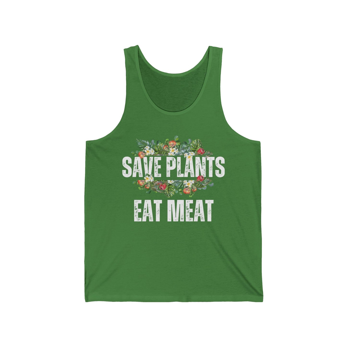 Eat Meat Tank Top For Carnivore Diet Tshirt Save Plants Eat Meat Tank Tops Funny Meat Pun BBQ quote Shirt for Funny Saying T-shirt for him