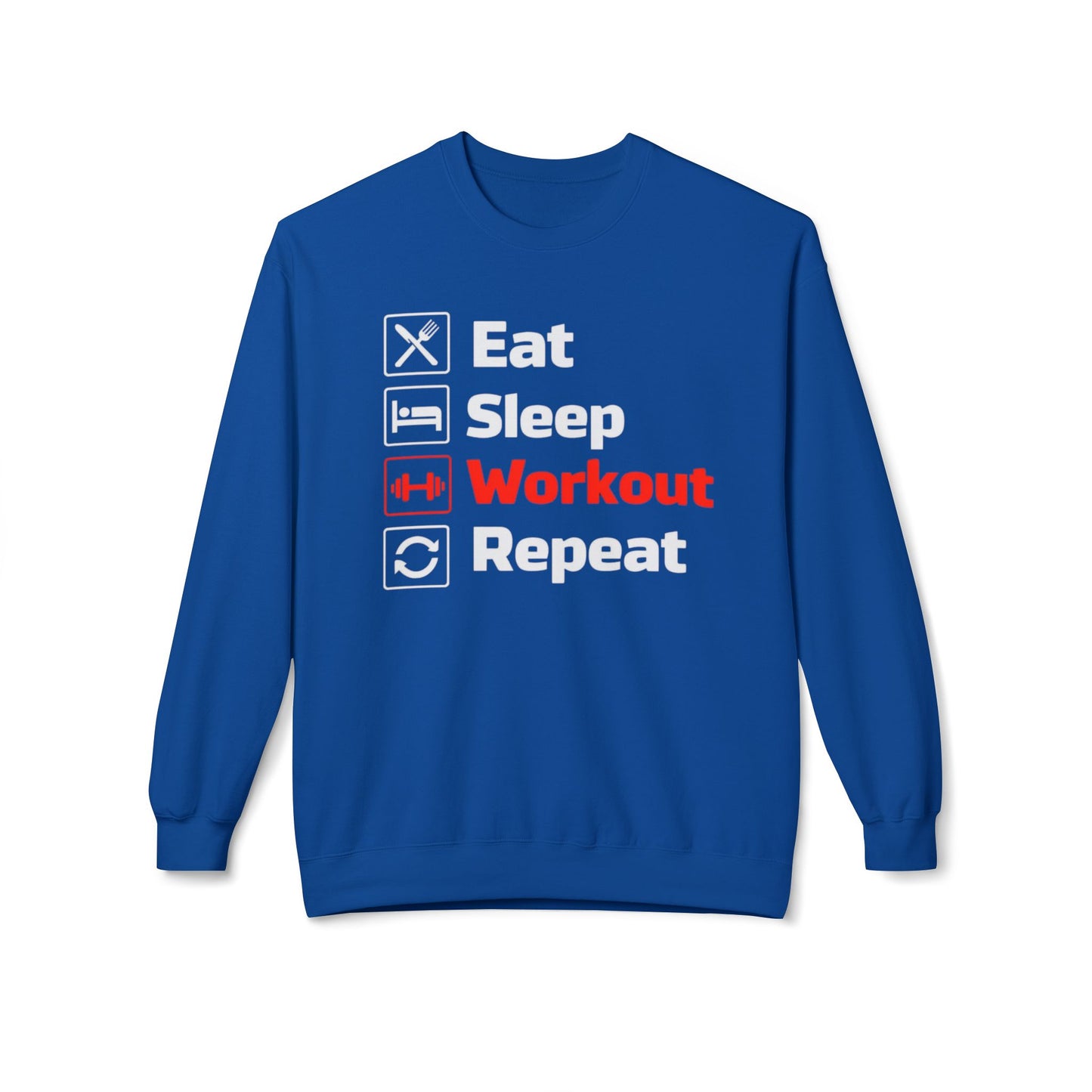 Workout Sweater for Gym Love Sweatshirts for Fitness Lovers Sweatshirt for Eat Sleep Workout Repeat Top for Gym Rat gift ideas Cross Fit