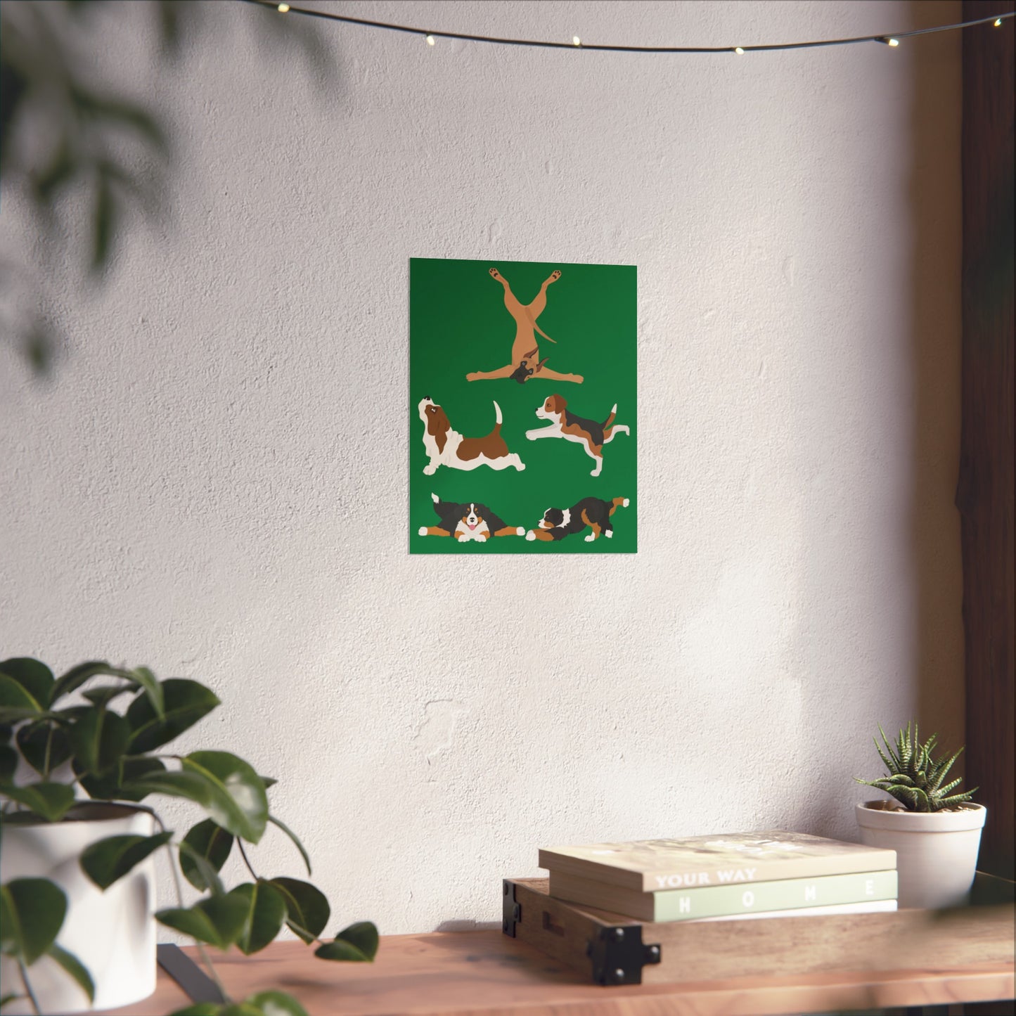 Gym Poster for Yoga Lover gift for Yogi Dog Mom Posters Funny Dogs Doing Yoga Wall Art for Home Gym gifts for Dog Lover Workout Studio