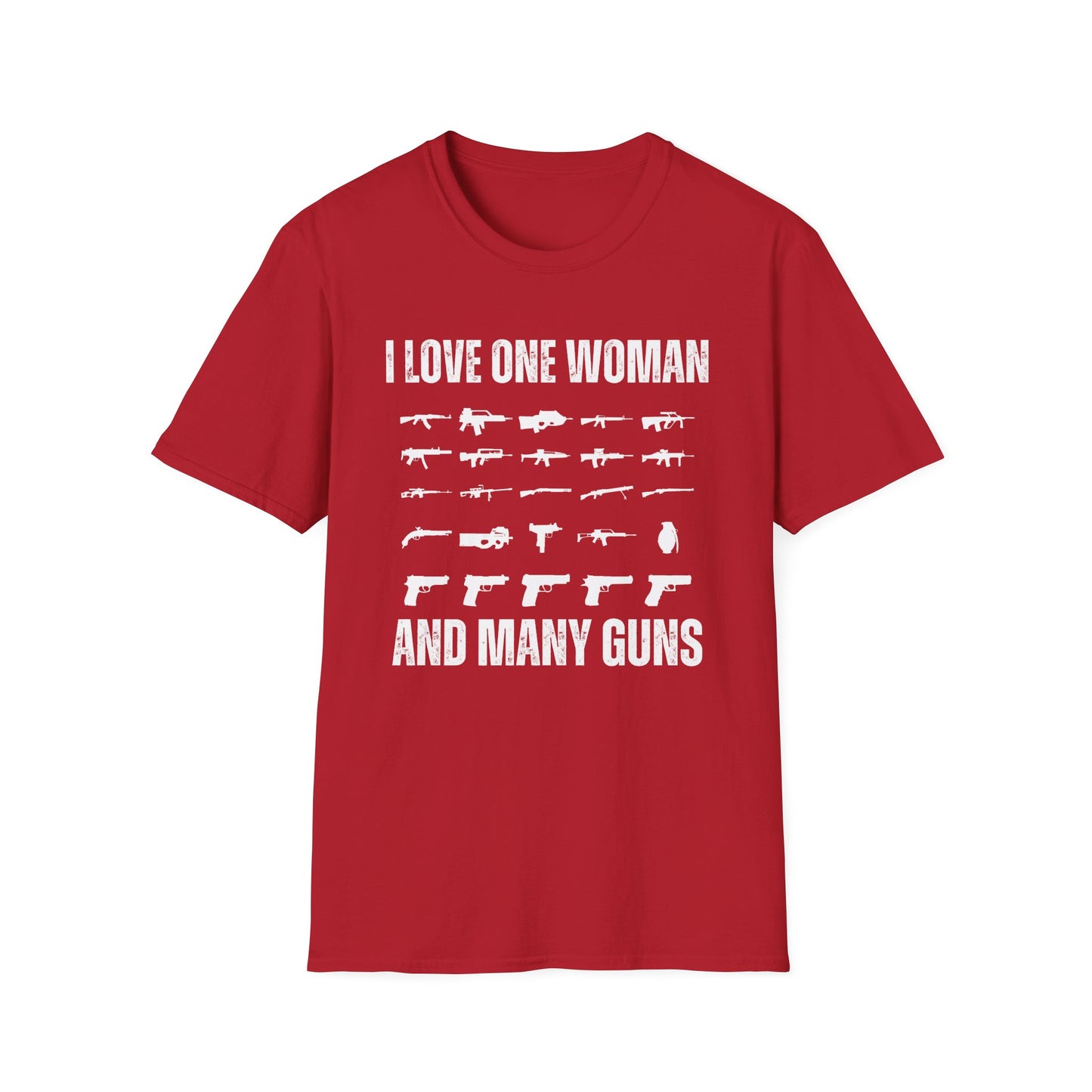 I Love One Woman & Many Guns T-shirt for Veterans gift for Valentines Day Gift for Him - Funny Shirts for Him gift for husband gift for boyfriend gift for dad