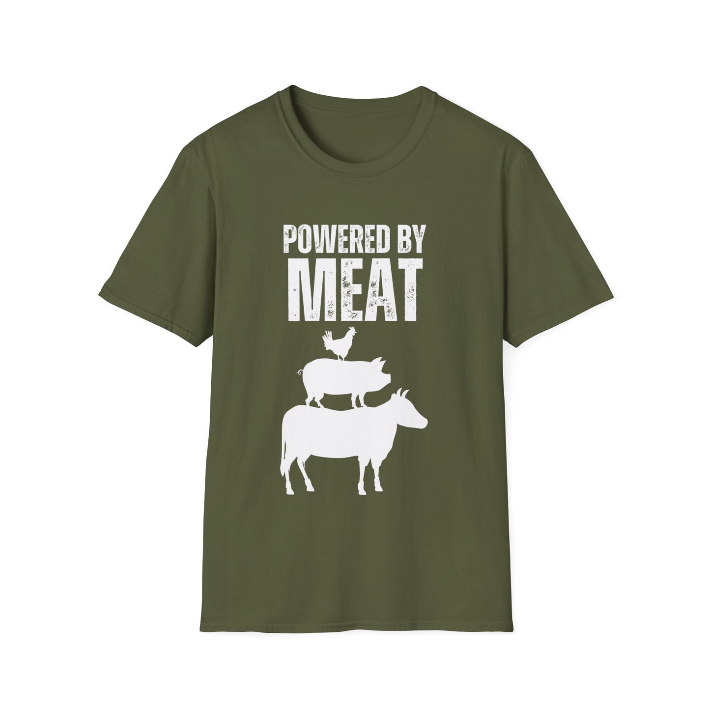 Funny Meat Lover T-shirt for Meat Lovers Gift for Carnivore Diet T Shirt Keto Shirt POWERED by MEAT