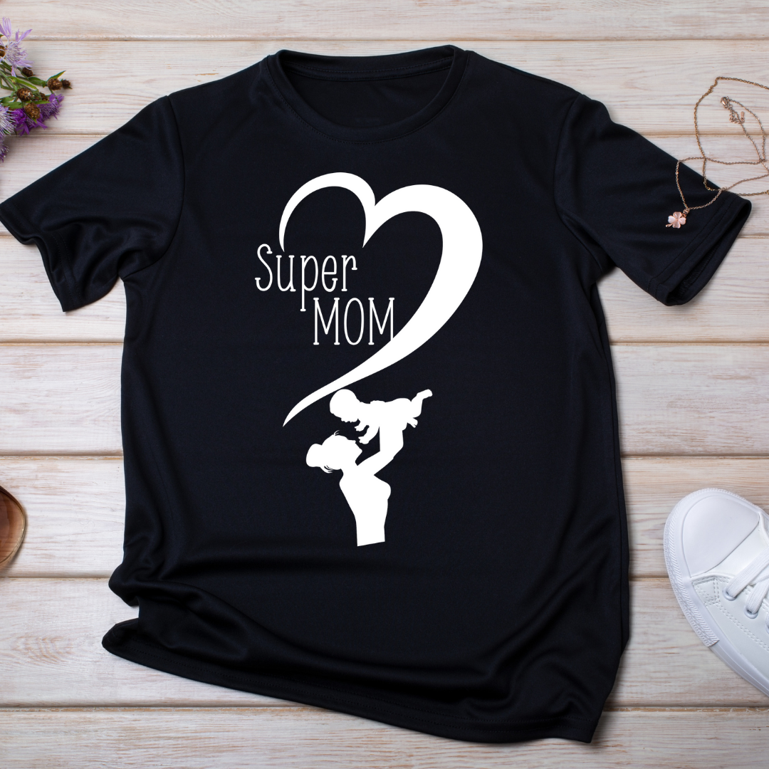 Super Mom T Shirt Cute Moms T-shirts for Mom gifts for Mothers Day gift for Her Cute Momma Shirts Mommy T Shirts Mom and Child