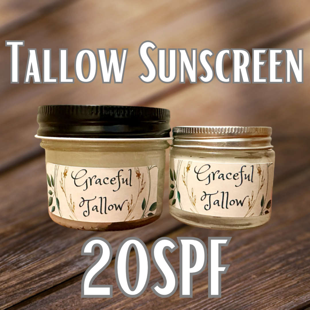 Tallow Sunscreen Non Toxic Grass Fed Beef Tallow Face & Body Lotion / Eye Cream! Skin care gift for Mom gifts for Him Non-Nano Zinc Oxide