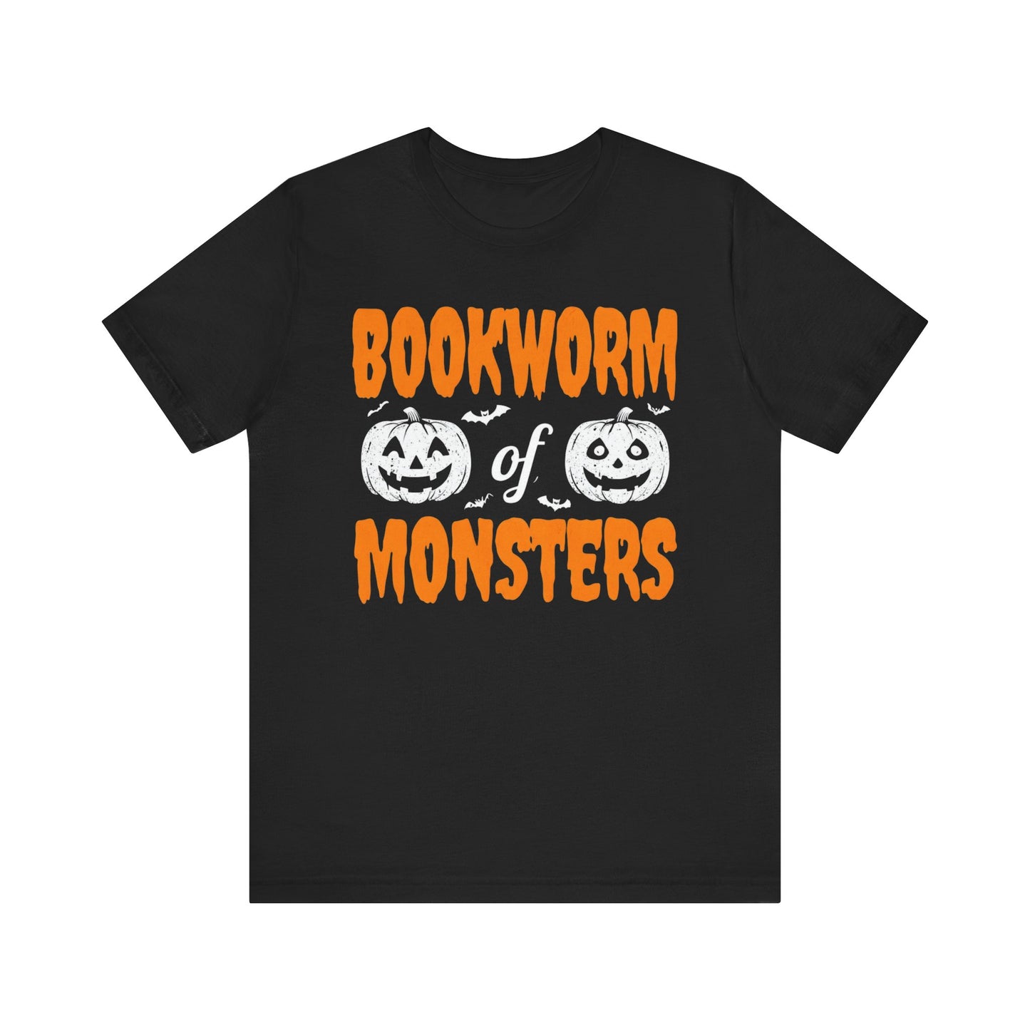 Bookworm of Monsters Halloween Tee, Reading Lover T-Shirt, Unisex Jersey Shirt, Halloween Book Shirt, Monster Lover Gift