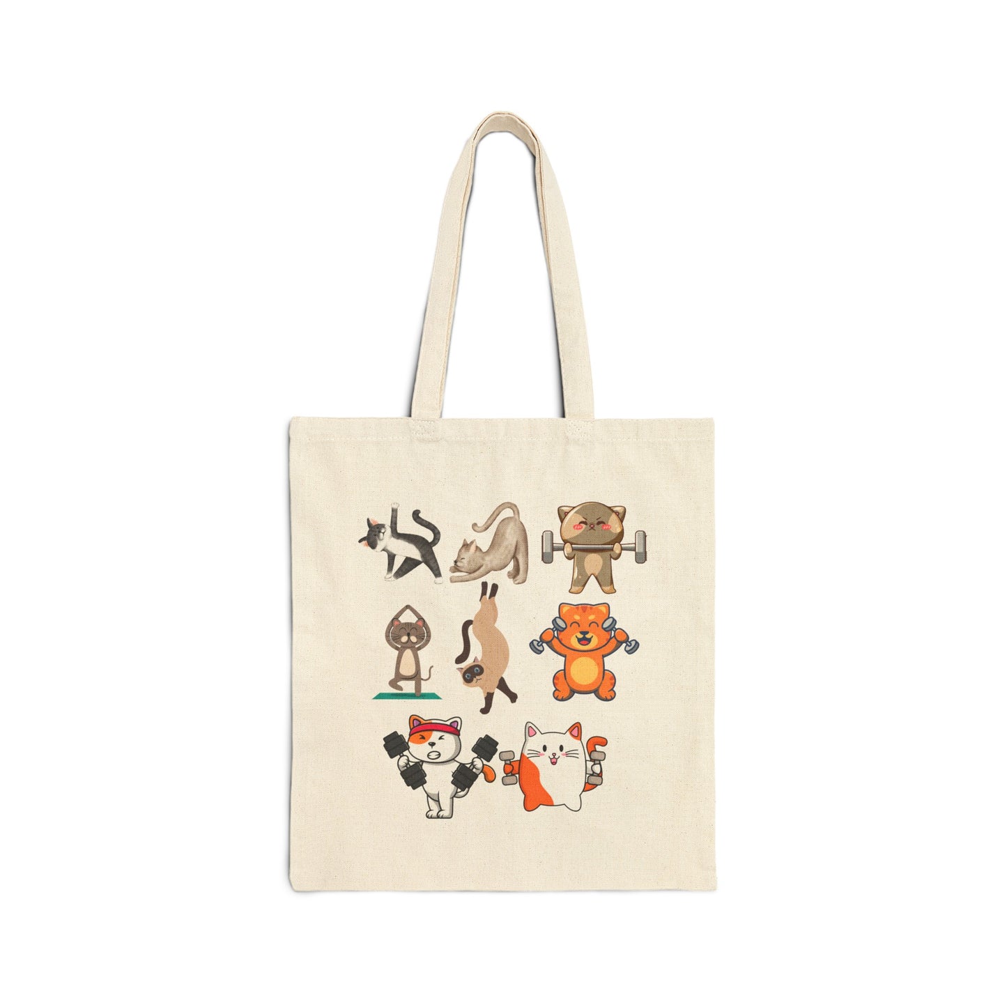 Funny Cats Working out Tote Bag Funny Gym Bags for Cat Lovers gifts for Cat Mom Fitness Tote Bag for Workout lover Cute Kitty Cats Totes