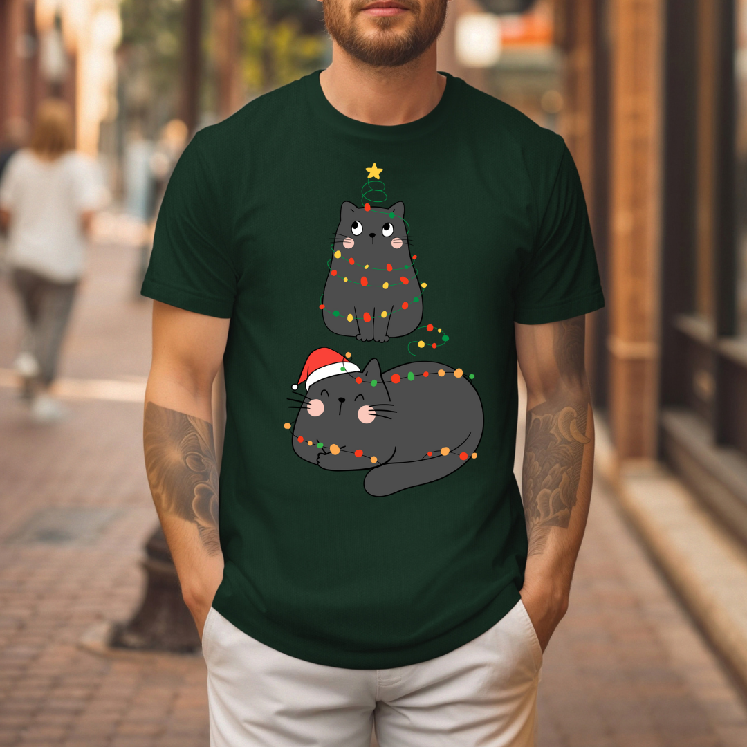 Comfy Cat Shirt for Christmas gift for Cat Lovers T-shirt for Cats Mom gifts for Friends Birthday presents for Cat Enthusiast Tshirts Her