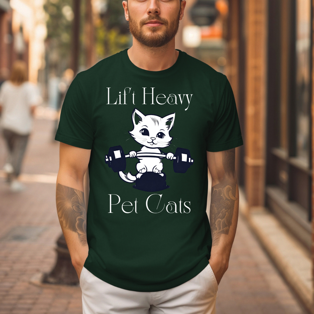 Lift Heavy Pet Cats shirt for Workout Lover gift Gym Lover gifts for Cat Lover gift for Cat Weightlifting Cats Lifting Weights Working out