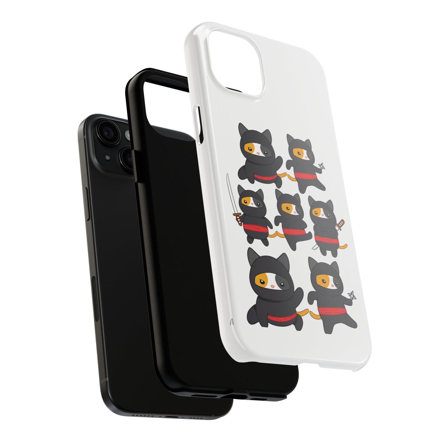 Funny Cat iPhone case for Cat Lover gift for Cat Mom gift Funny Cat Phone Case NINJA CATS Case