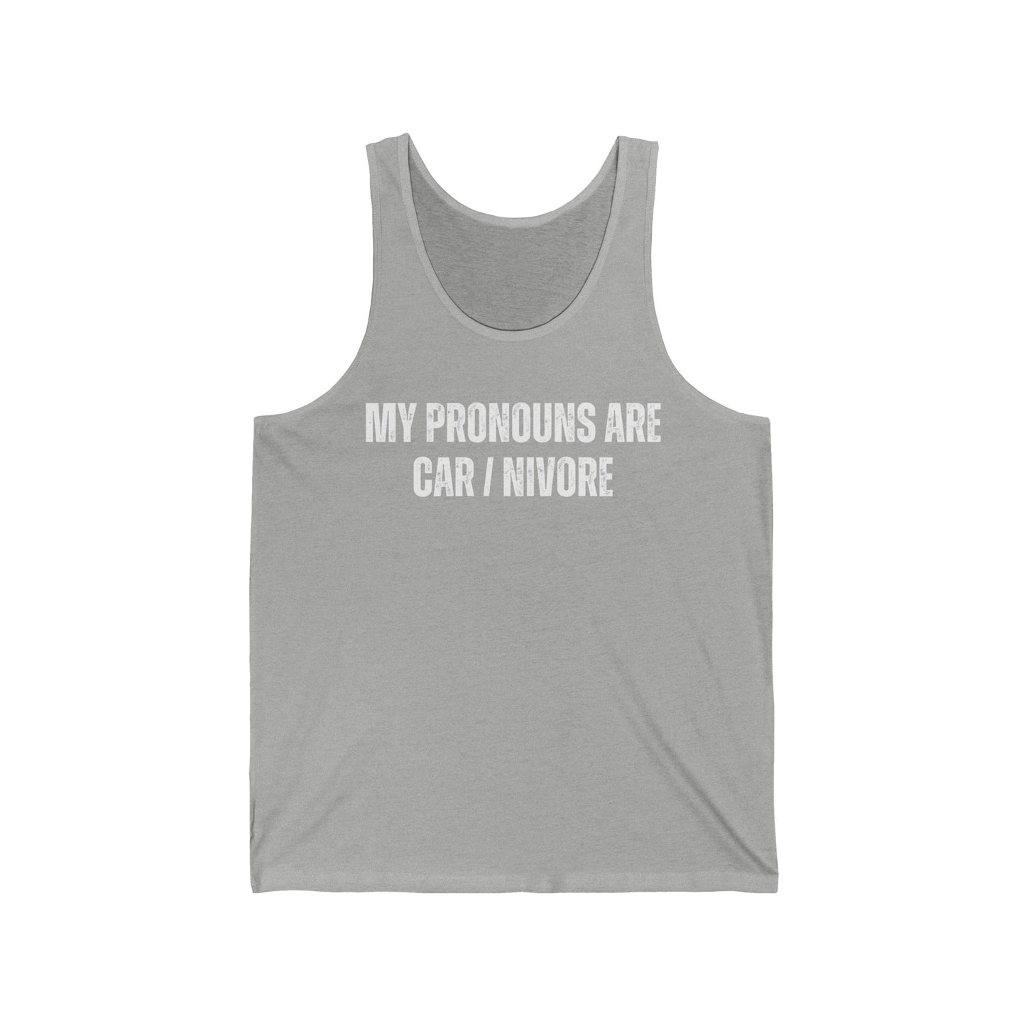 My Pronouns are CAR / NIVORE Tank Top for Carnivore Diet gift for the Proper Human Diet Tank Tops for Men gifts for Him
