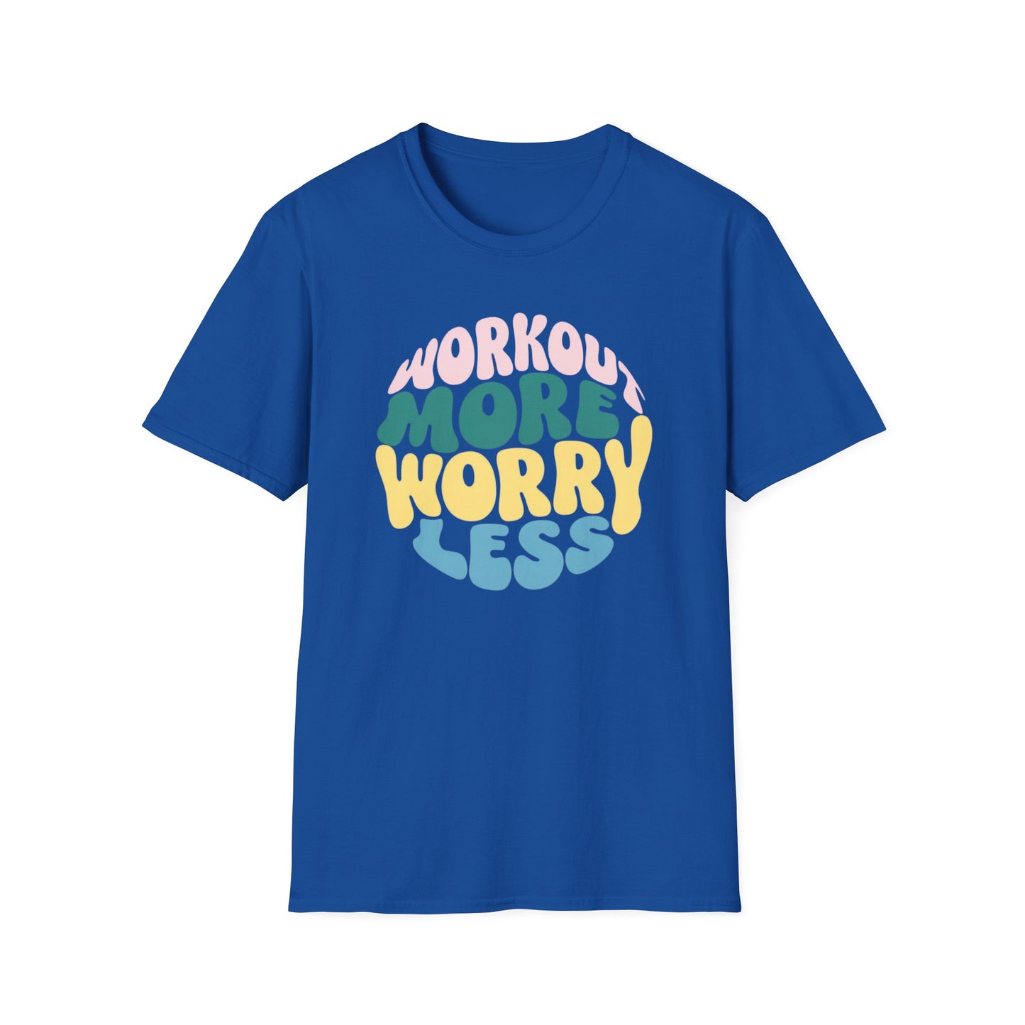 Workout More Worry Less TShirt for Gym T Shirts for Gym Rats gifts for Christmas presents for Fitness Freaks TShirts for Her gifts