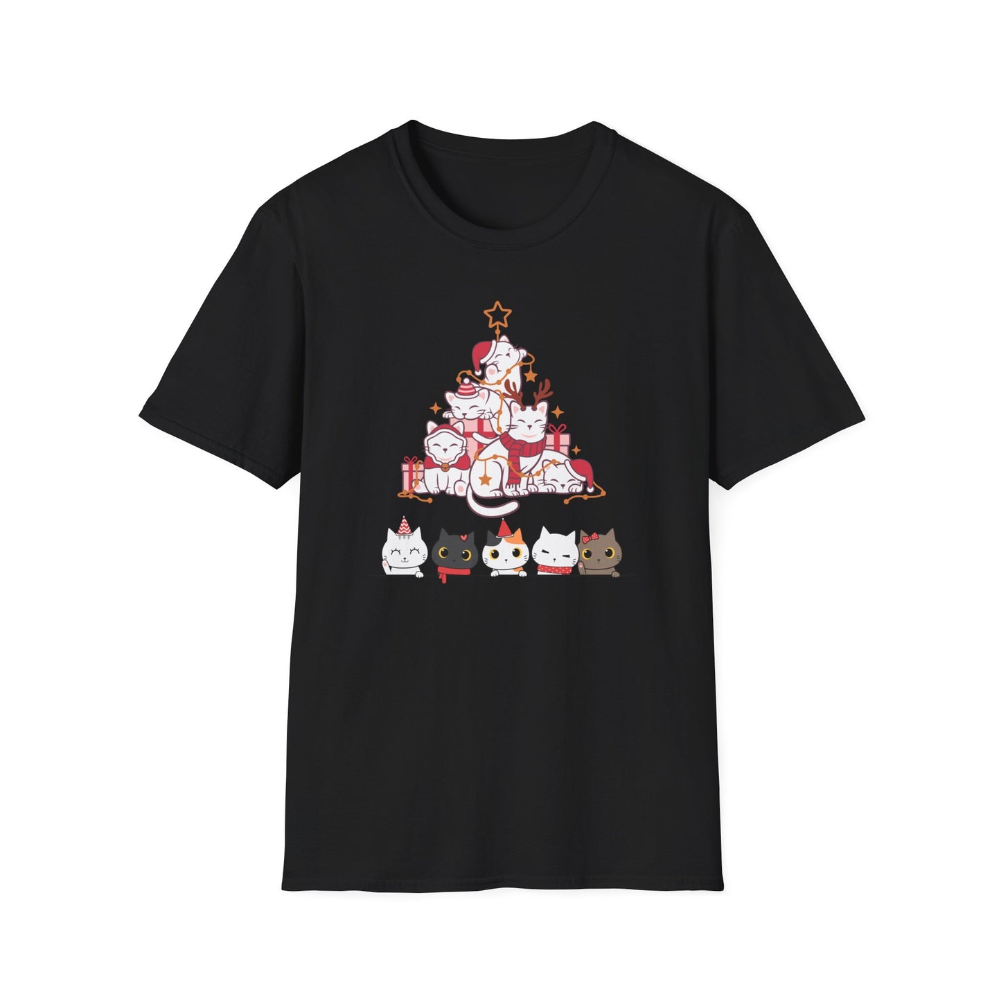 Christmas Cat tshirt for Cat Lovers gift for Christmas t-shirt for Cat mom present for Christmas gifts for Women's Cat Lady Shirt for Her