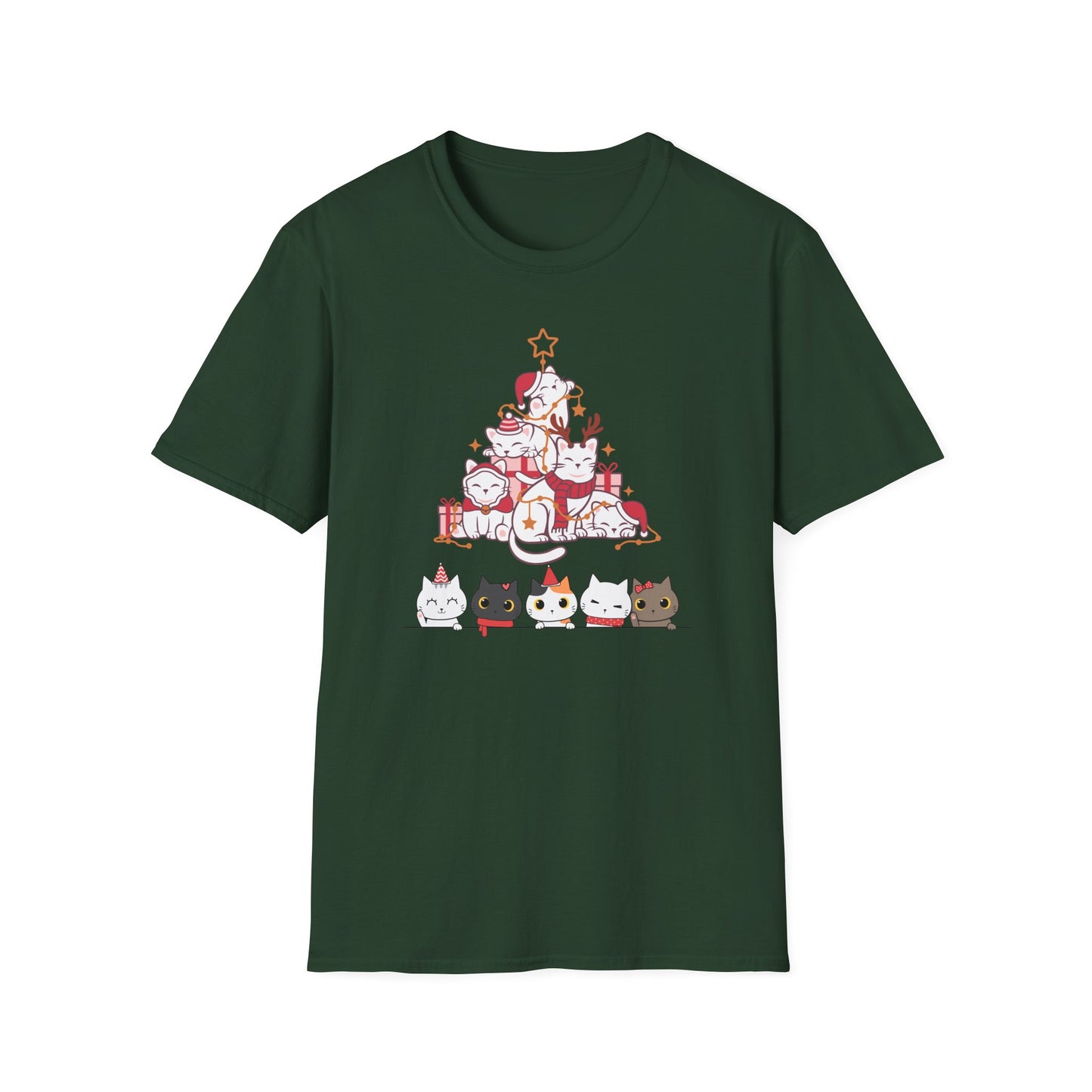 Christmas Cat tshirt for Cat Lovers gift for Christmas t-shirt for Cat mom present for Christmas gifts for Women's Cat Lady Shirt for Her