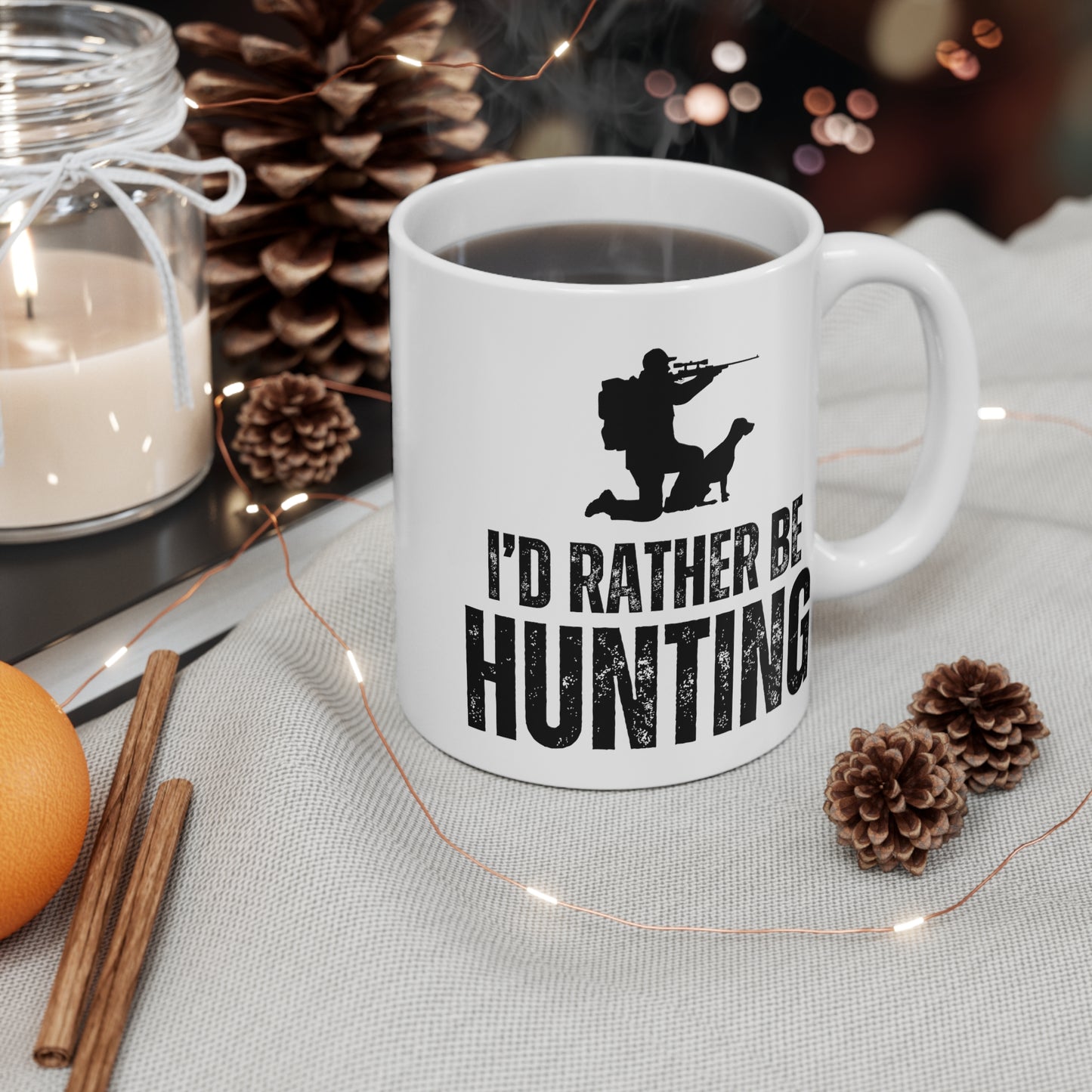 I'd Rather Be Hunting Mugs Hunting Lover Mug for Hunter gifts for Him Funny Hunting Dog Mugs for Outdoors Men Hunting Coffee Mug 11oz