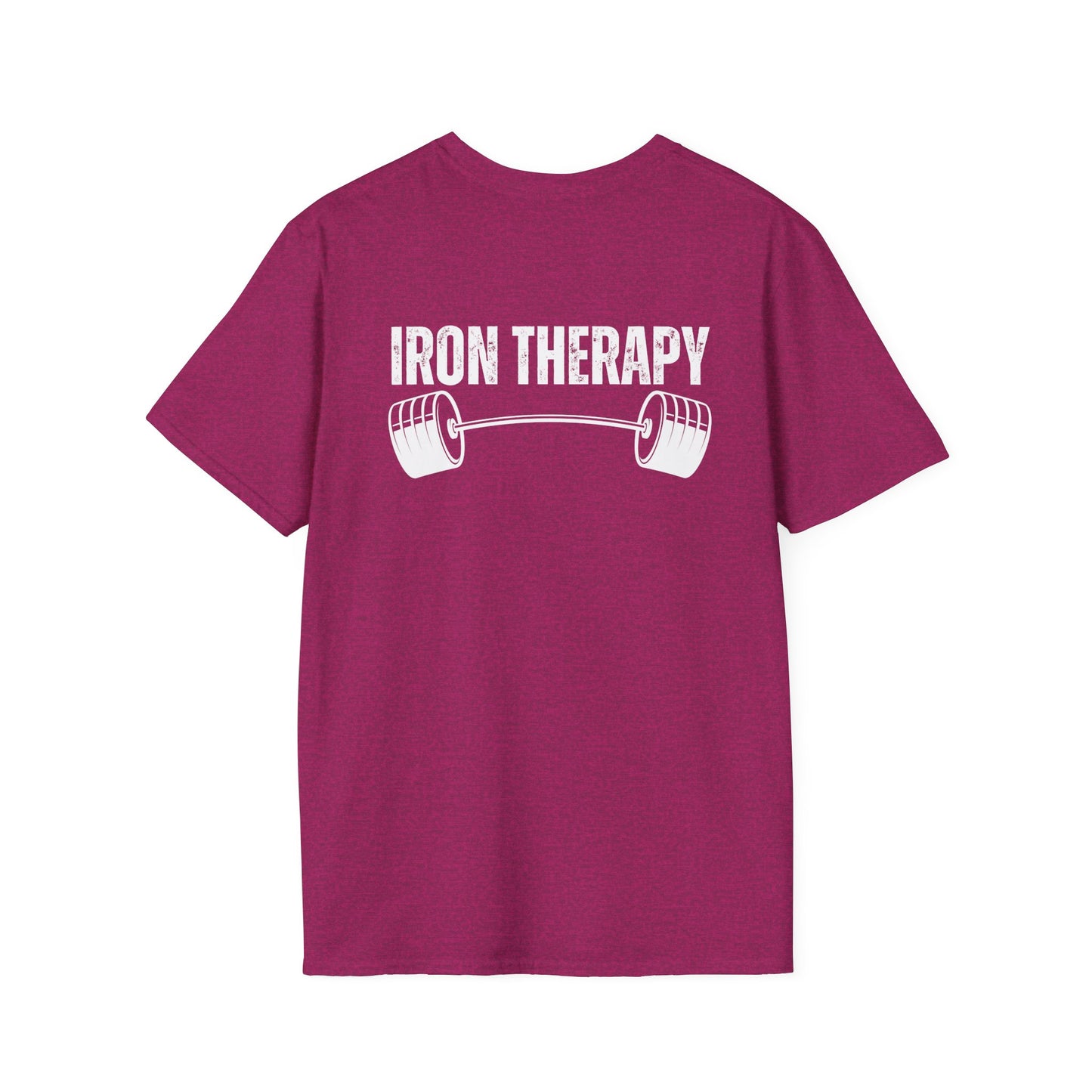 BACK DESIGN Iron Therapy Gym Shirt for Workout Lovers gift for Fitness Lover T-shirts for Him gift Powerlifting gifts for Weightlifting Tee Shirts Her