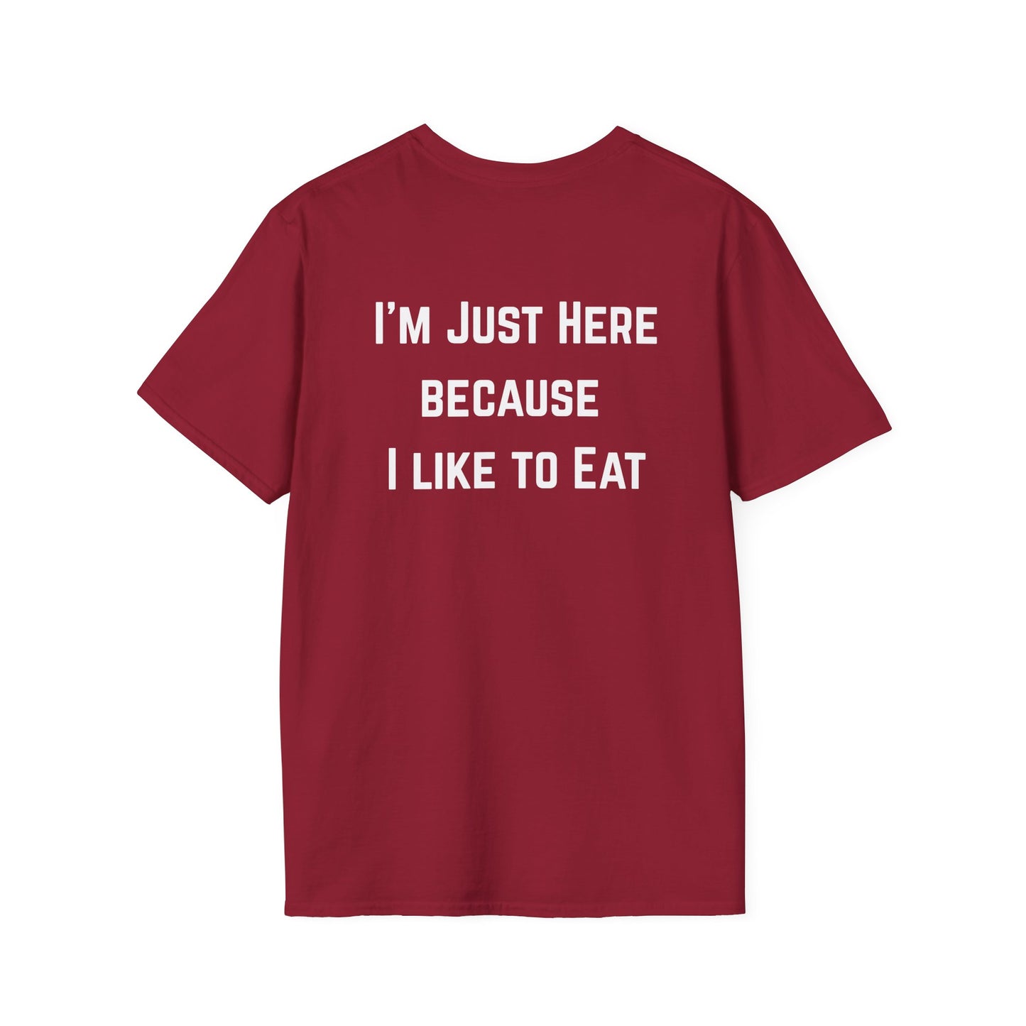 Workout Top for Gym gifts for Gym Girl T-shirt I'm Just Here Because I Like to Eat T-shirt Fitness Tees Workout Tee Shirts for him gifts