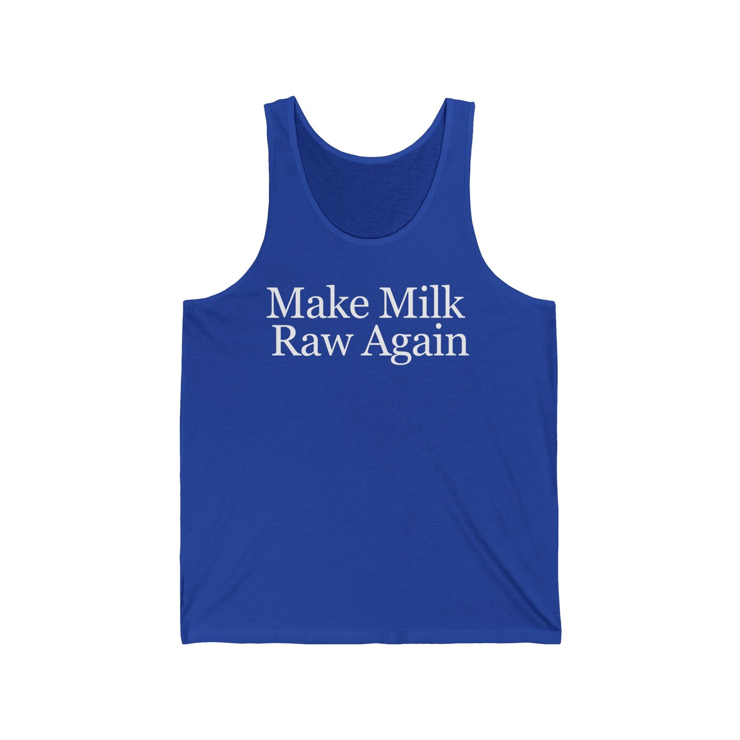 Make Milk Raw Again Tank Top for Carnivore Shirt gift for Healthy diet gifts for Carnivore Diet Tank Tops for Him gift for Her Tanks for Gym