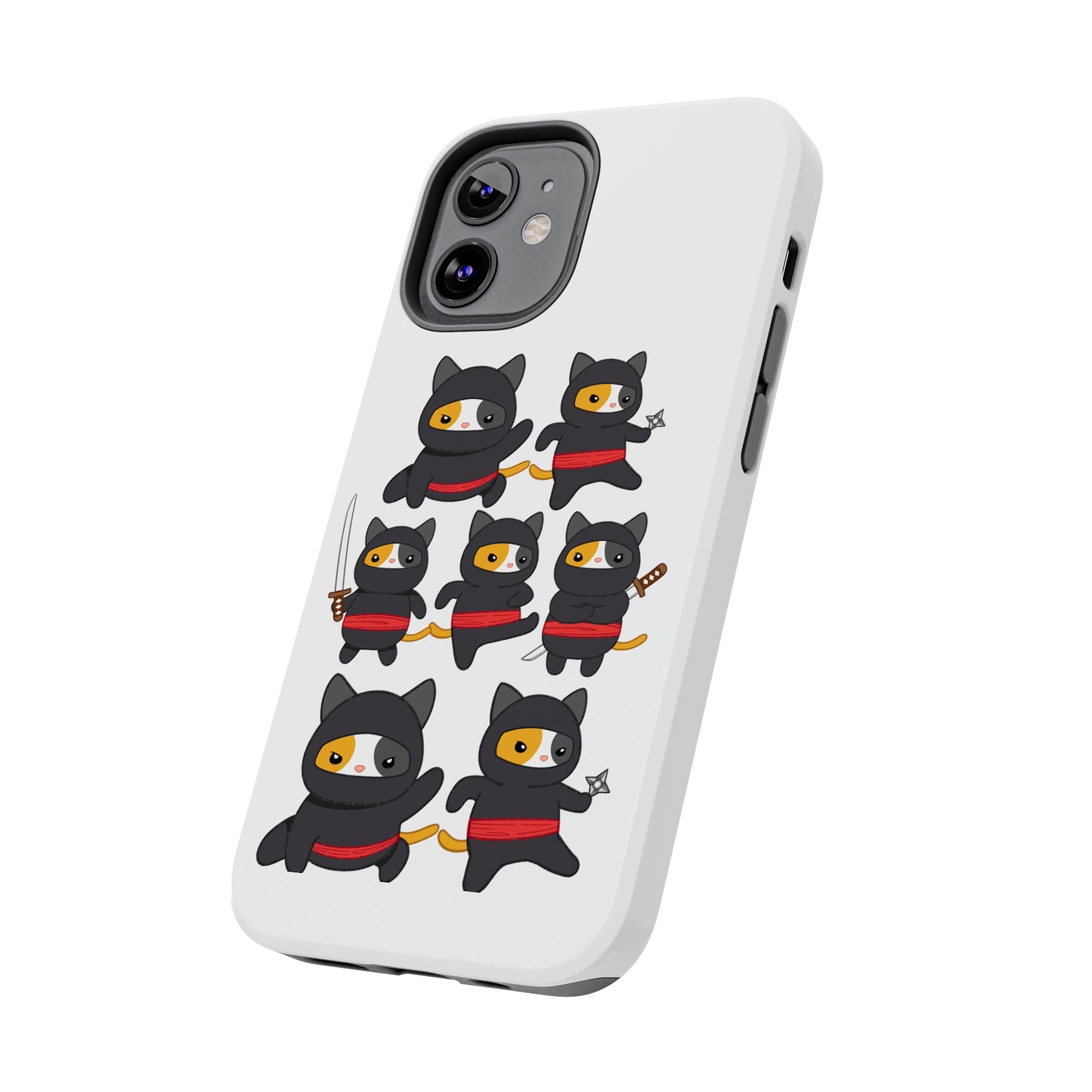 Funny Cat iPhone case for Cat Lover gift for Cat Mom gift Funny Cat Phone Case NINJA CATS Case