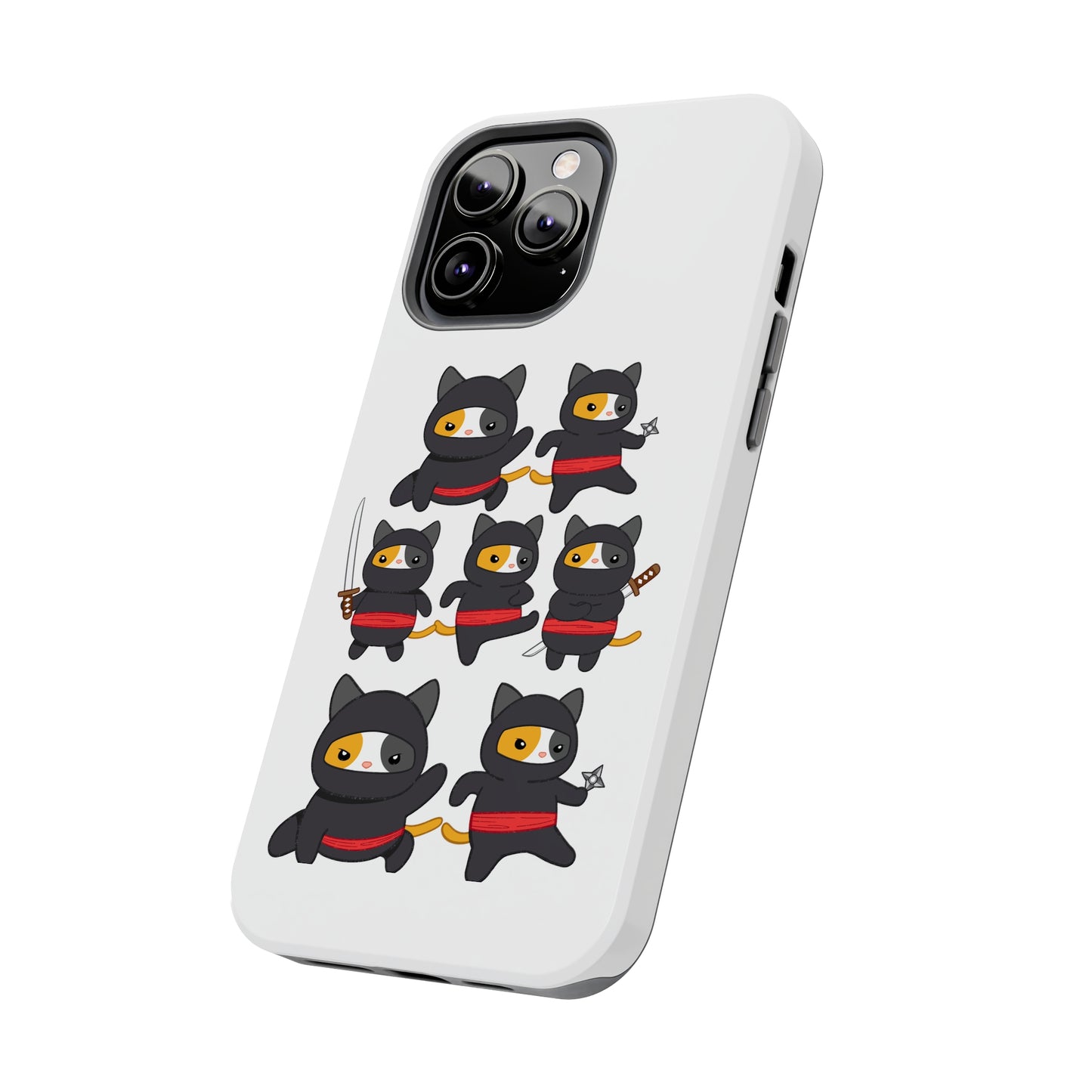 Funny Cat iPhone case for Cat Lover gift for Cat Mom gift Funny Cat Phone Case NINJA CATS Case