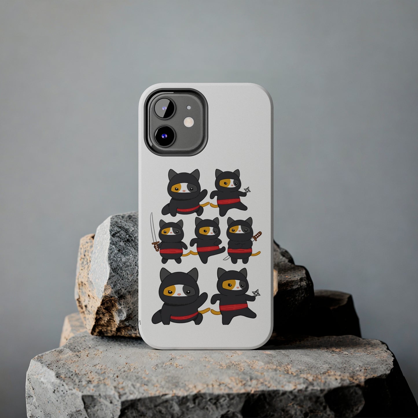 Funny Cat iPhone case for Cat Lover gift for Cat Mom gift Funny Cat Phone Case NINJA CATS Case