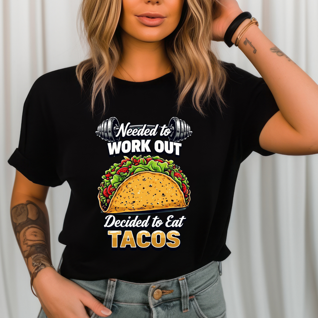 Taco Workout Shirt for Tacos Lover gift for Taco T Shirt for Gym TShirts Funny Taco Tee for Fitness Lover gifts for Foodie T-shirts for Him