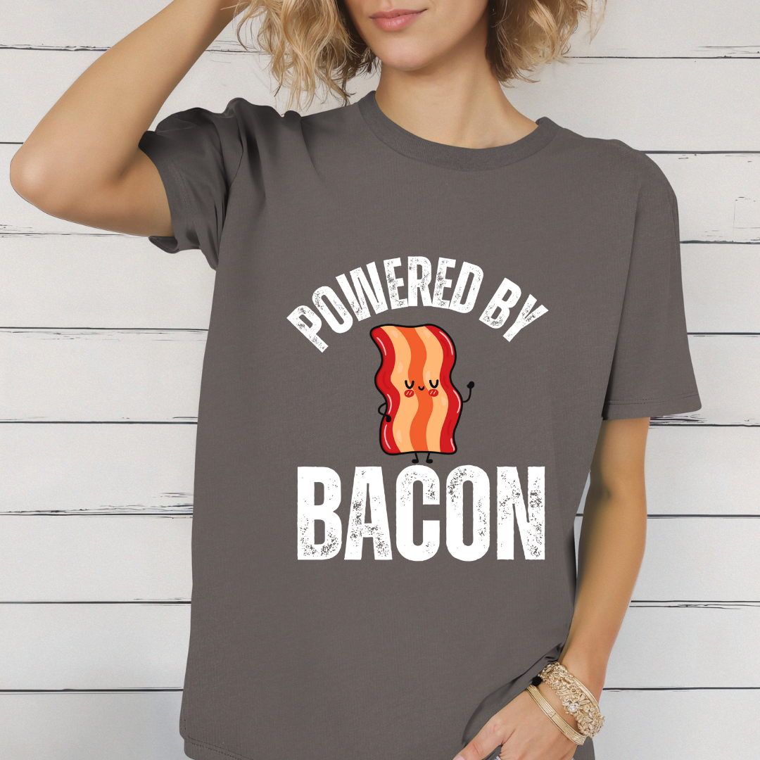Bacon Shirt - Powered By BACON T-shirt for Meat Lover Shirt for Meat Lover gift for Bacon Lover gift for Carnivore T Shirt