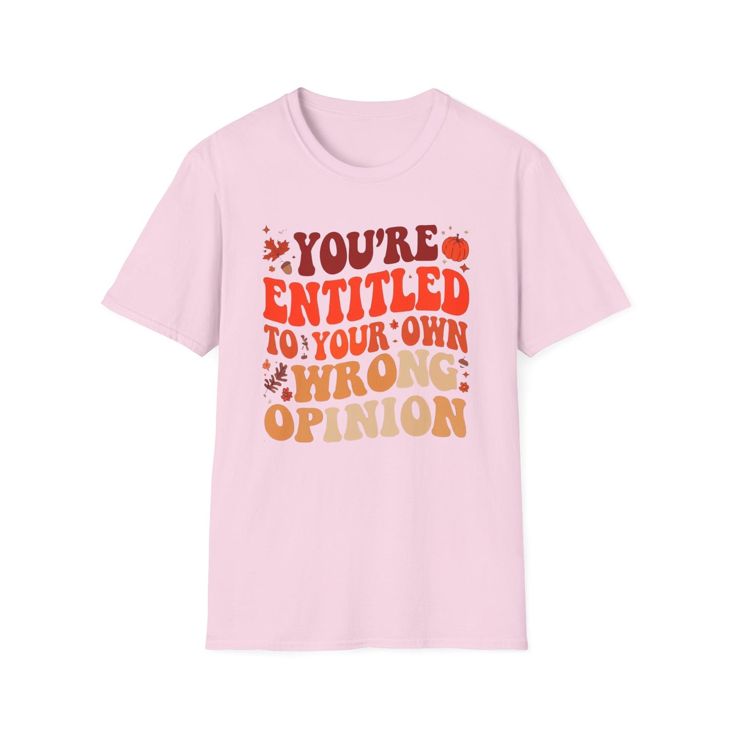 You're Entitled to Your Own Wrong Opinion Tee Shirt For Funny Autumn Tshirt for Fall Season gifts for Christmas gifts for Women