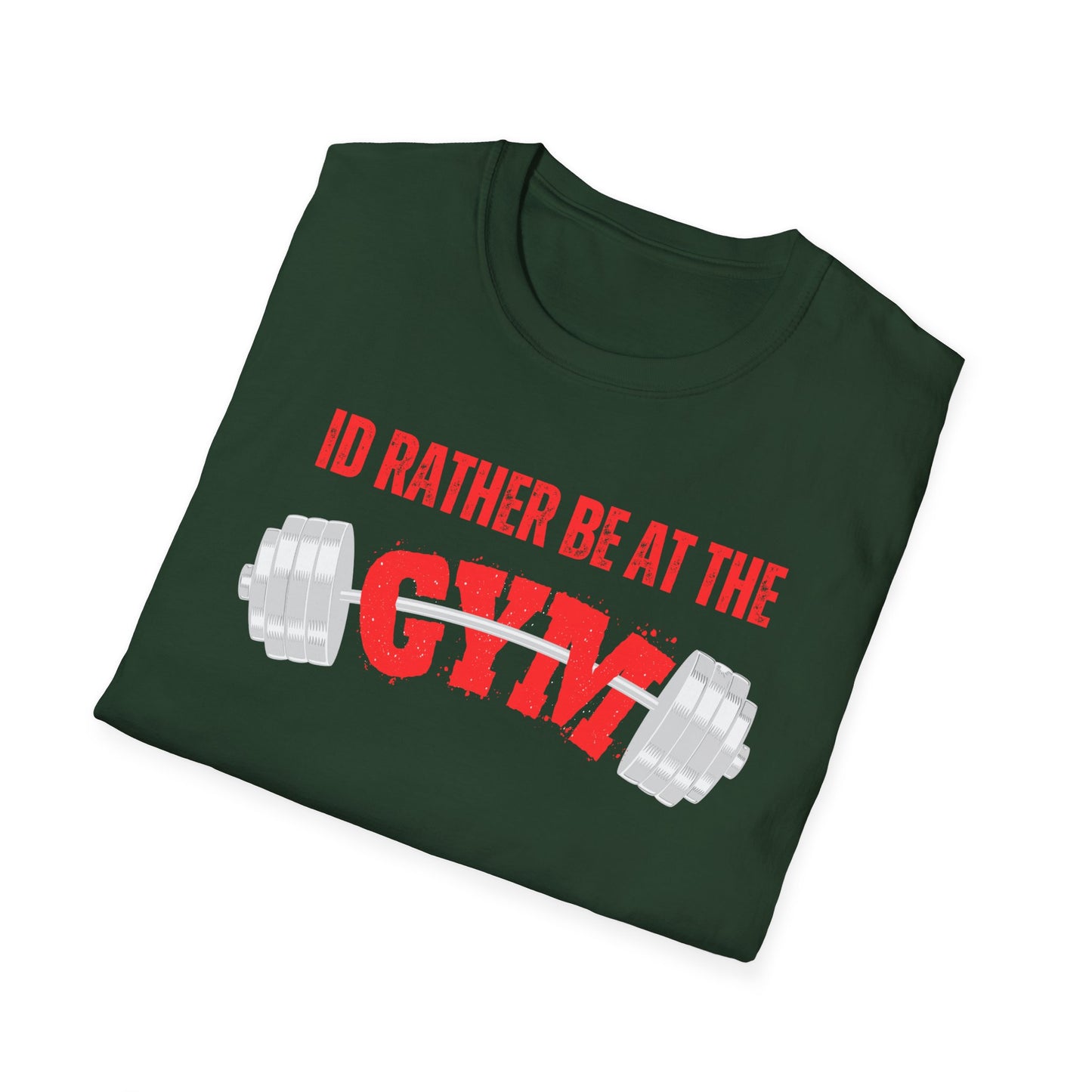 Funny Gym Shirt Powerlifting T-shirt for Gym Lover gift for Fitness Lover gift Workout Shirt I'd Rather Be At The Gym T Shirt