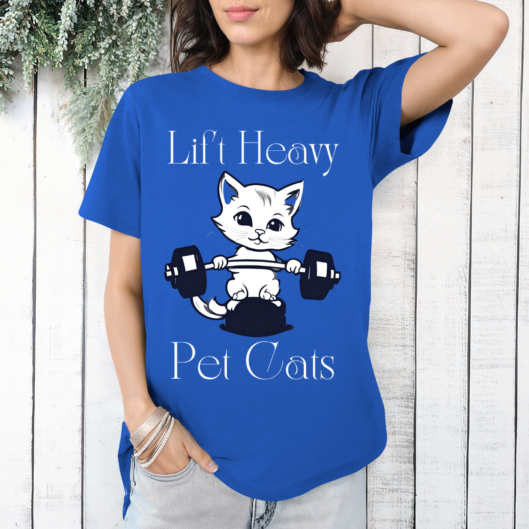 Lift Heavy Pet Cats shirt for Workout Lover gift Gym Lover gifts for Cat Lover gift for Cat Weightlifting Cats Lifting Weights Working out