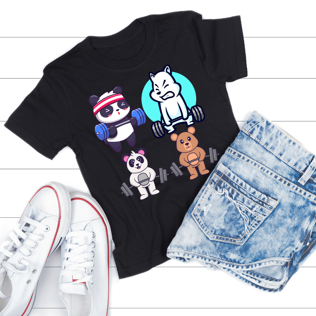 Funny Workout T-shirt for Panda Lover gift for GYM Lover Shirt Funny Bear Working out Tee for Bear Lover Fitness Lover T shirt