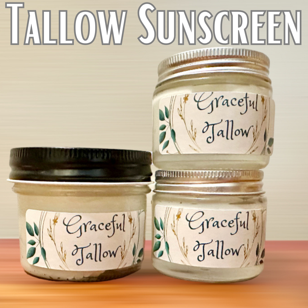Tallow Sunscreen Non Toxic Grass Fed Beef Tallow Face & Body Lotion / Eye Cream! Skin care gift for Mom gifts for Him Non-Nano Zinc Oxide