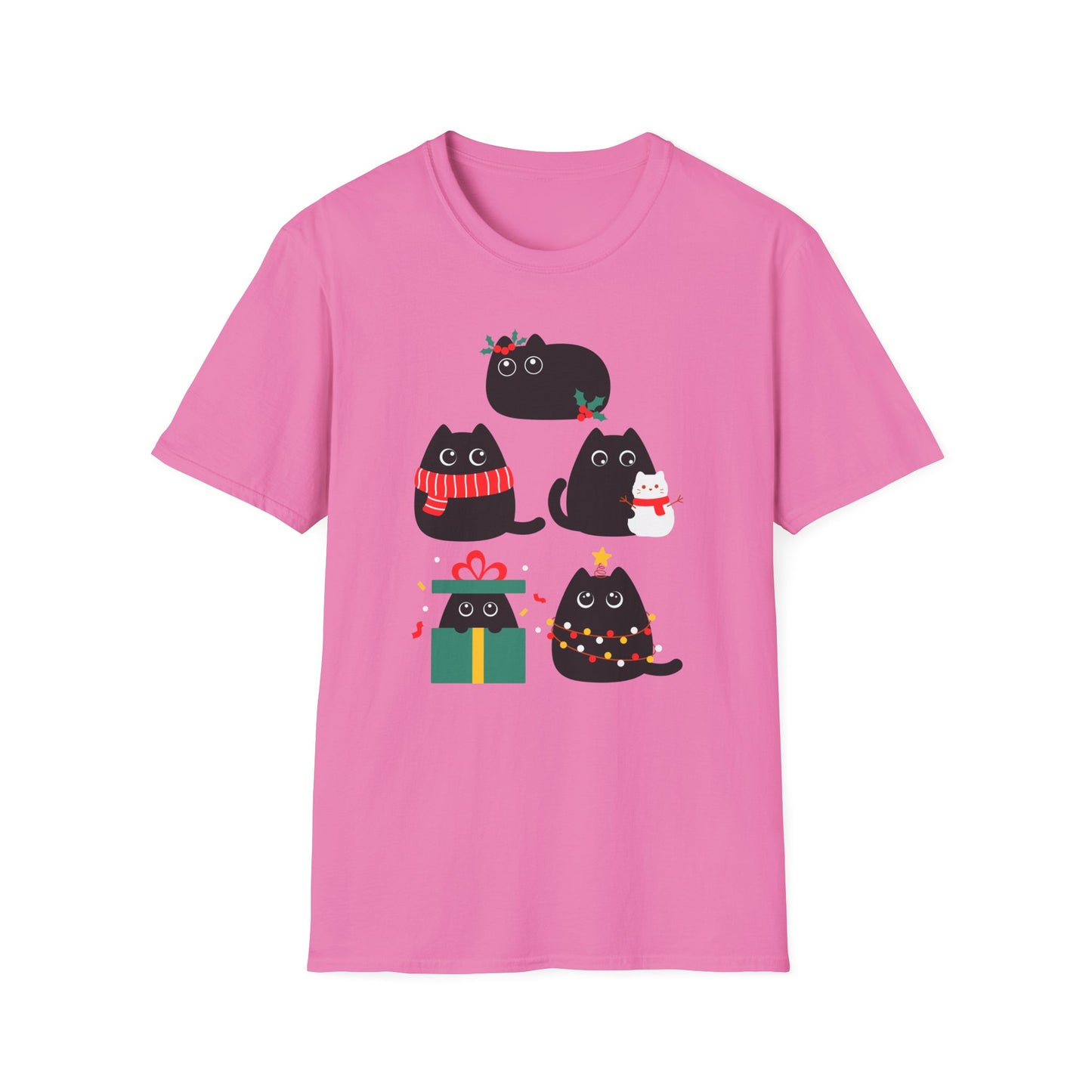 Adorable Cat T Shirt for Christmas presents for Cat Lover TShirts for Wife Christmas gift for Girlfriend gifts for Friends Birthday present
