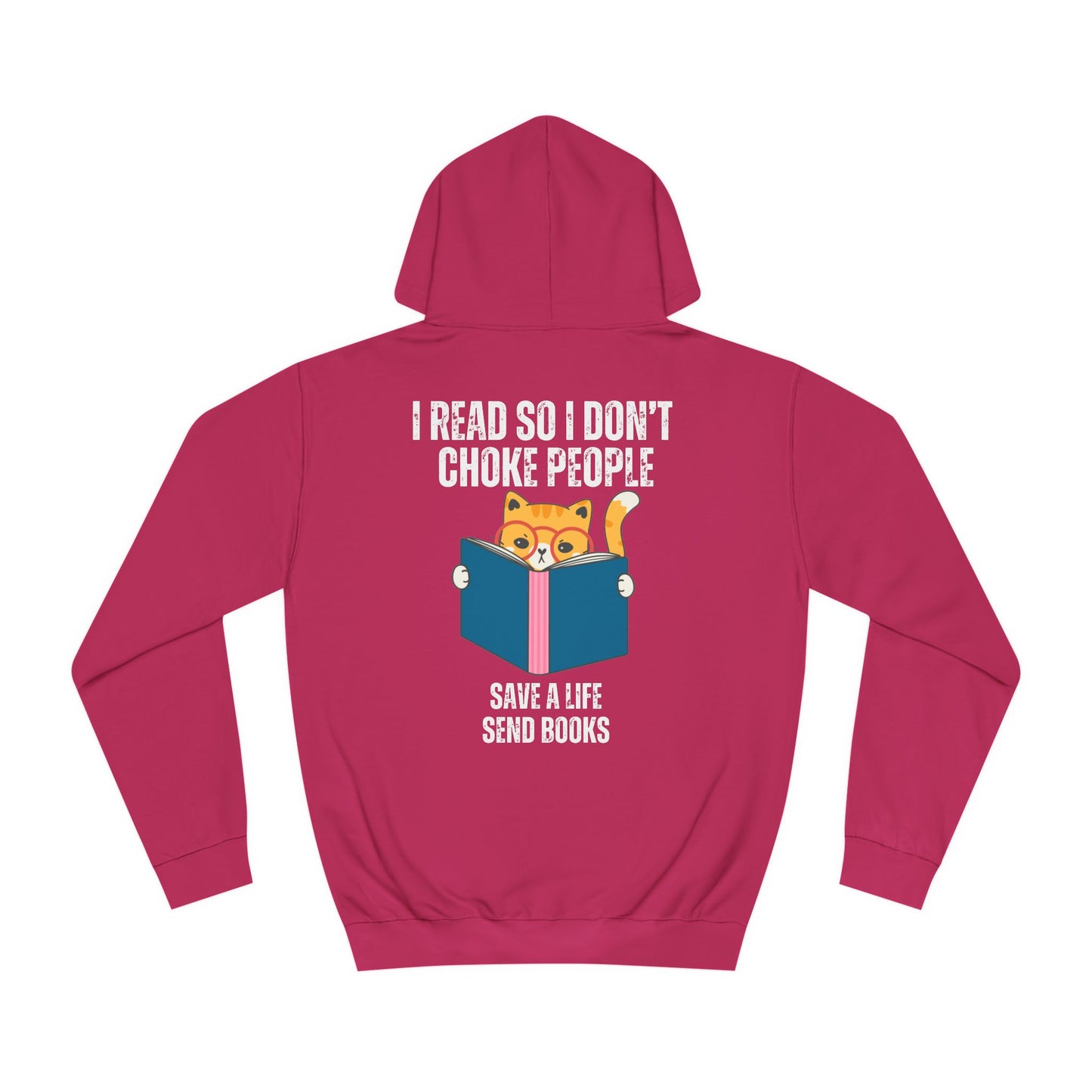 Funny Reading Hoodie for Cat Lover Hoodies for Reading Lover gifts for Bookworm Hoodie for Bookish gifts I Read So I Don't Choke People